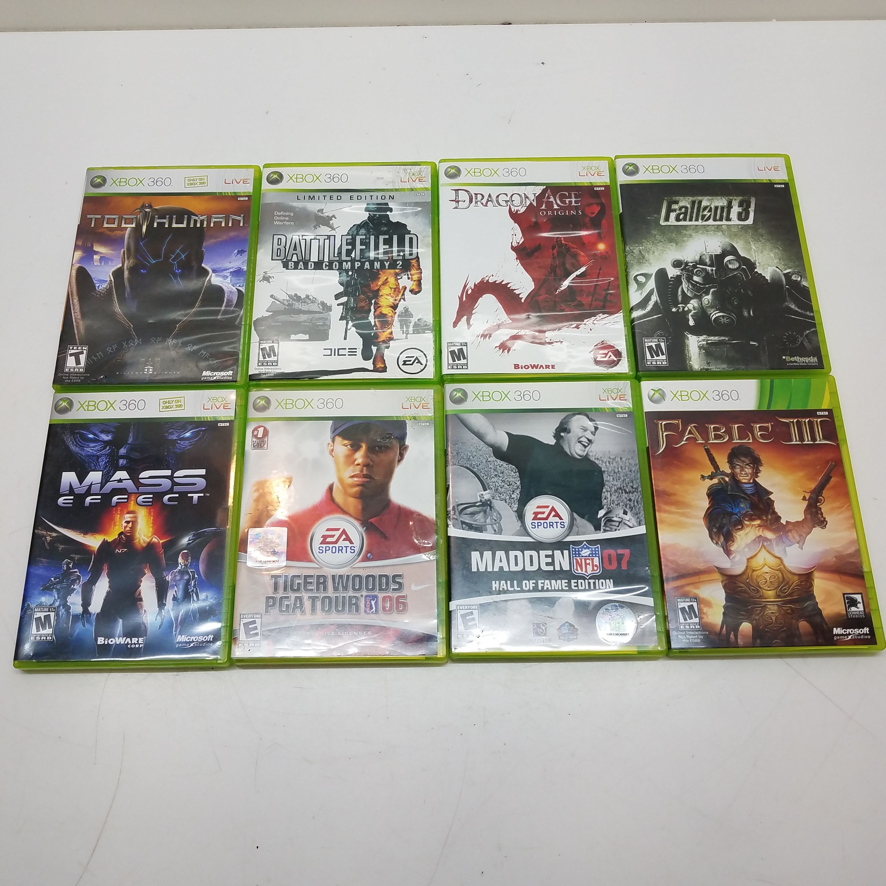 Xbox 360 Game Lot Dragon Age Origins Inquisition Mass Effect 2 Assassin's  Creed