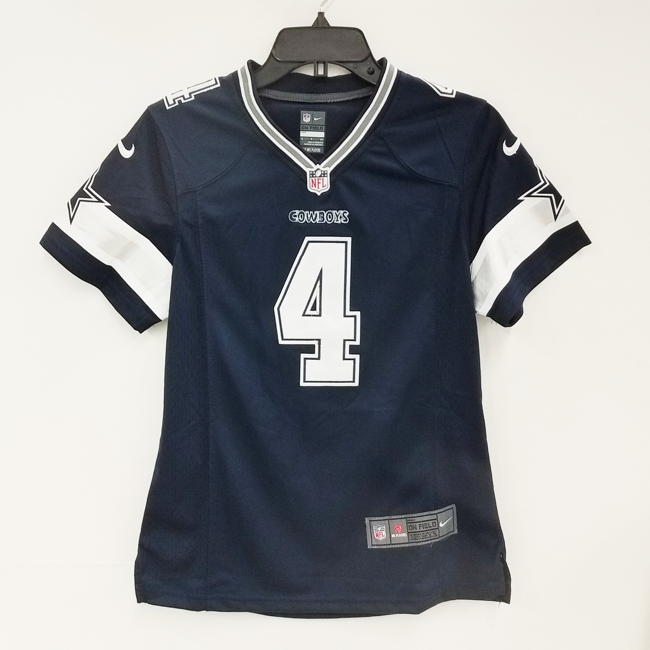 : Dak Prescott Dallas Cowboys #4 Navy Youth 4-20 Home