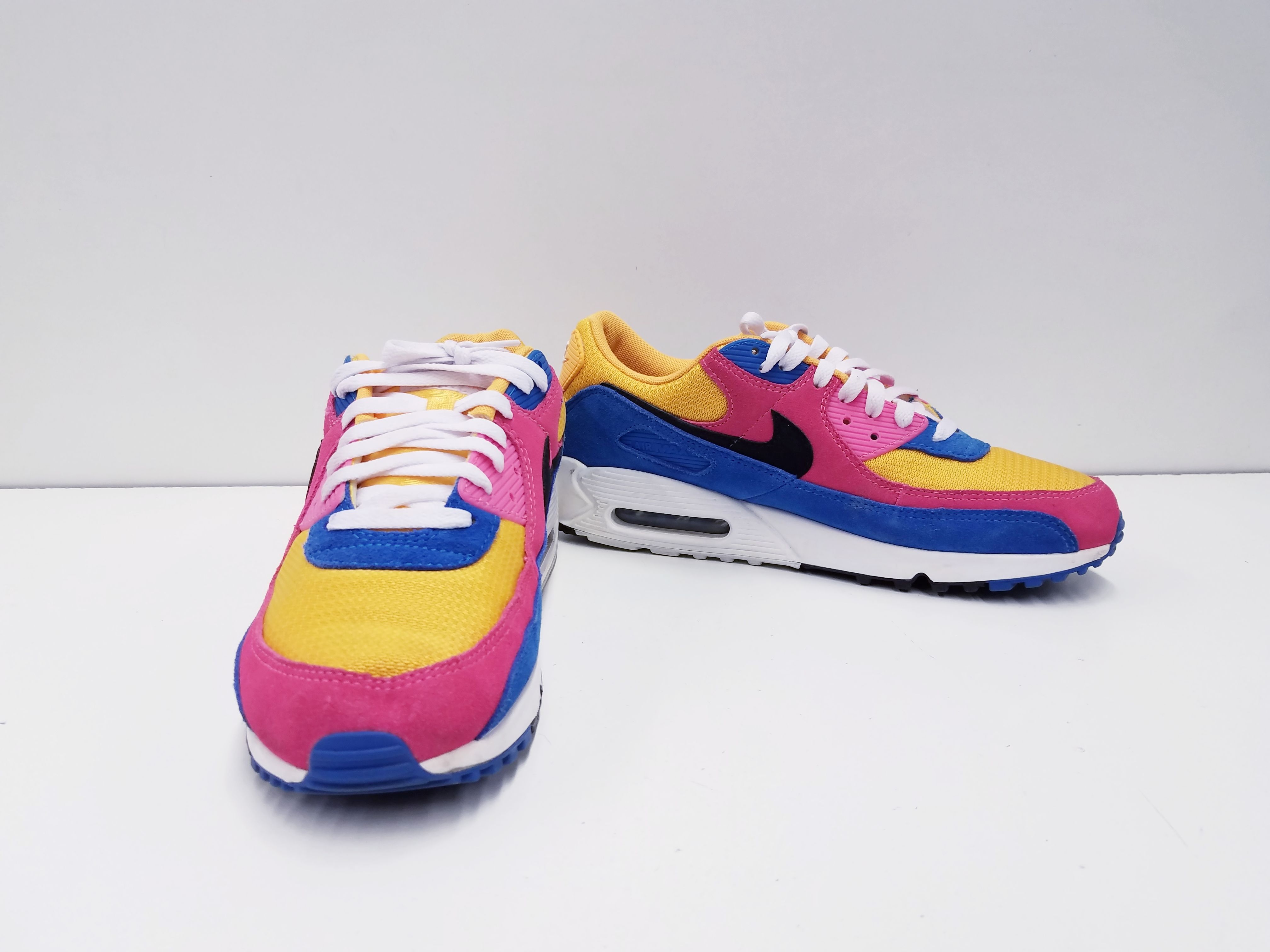 Buy the Nike Air Max 90 Multicolor Sneakers CJ0612-700 Size 10.5 ...