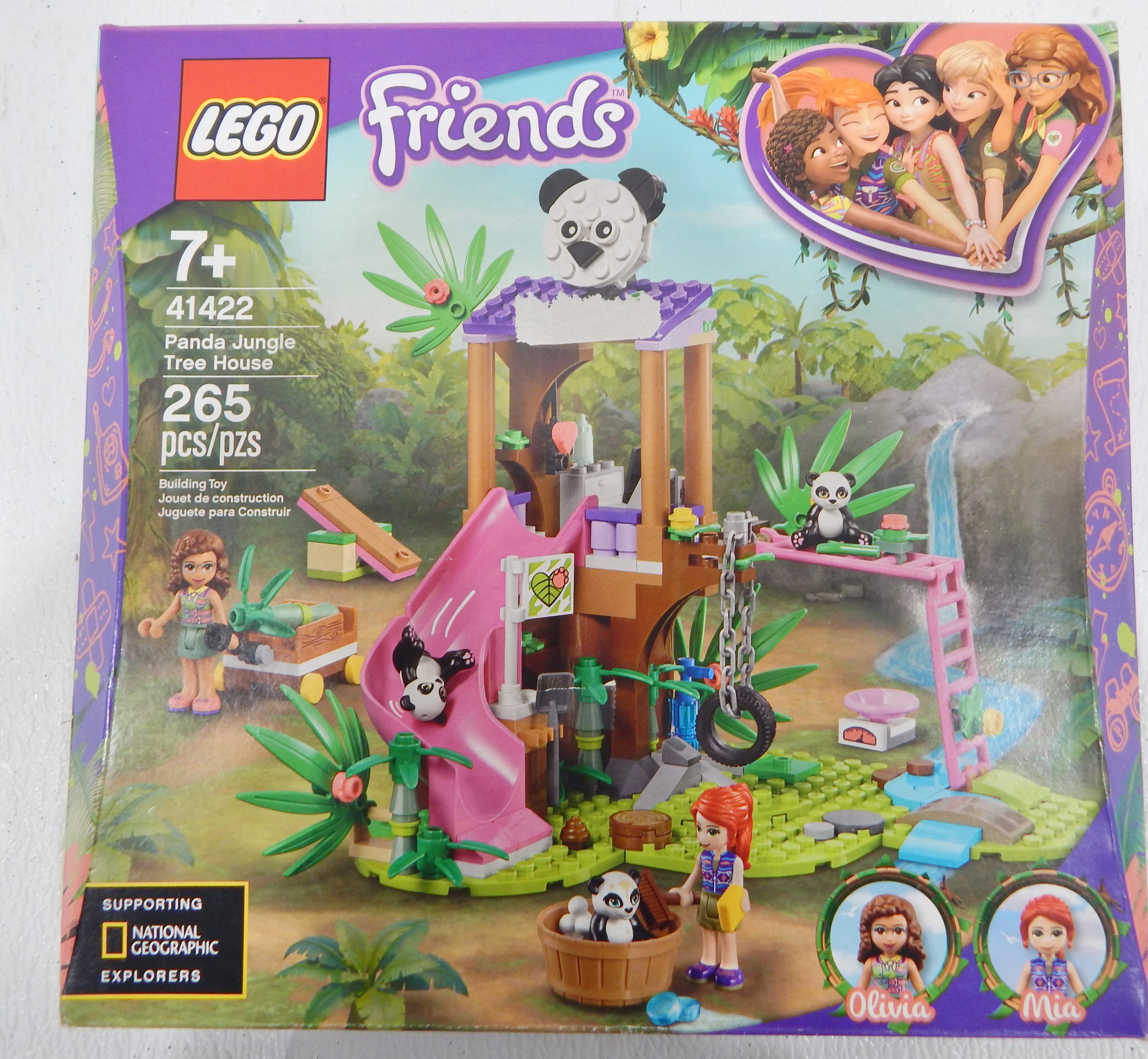 Lego friends panda jungle tree house set features a slide discount and 3 panda toys 41422