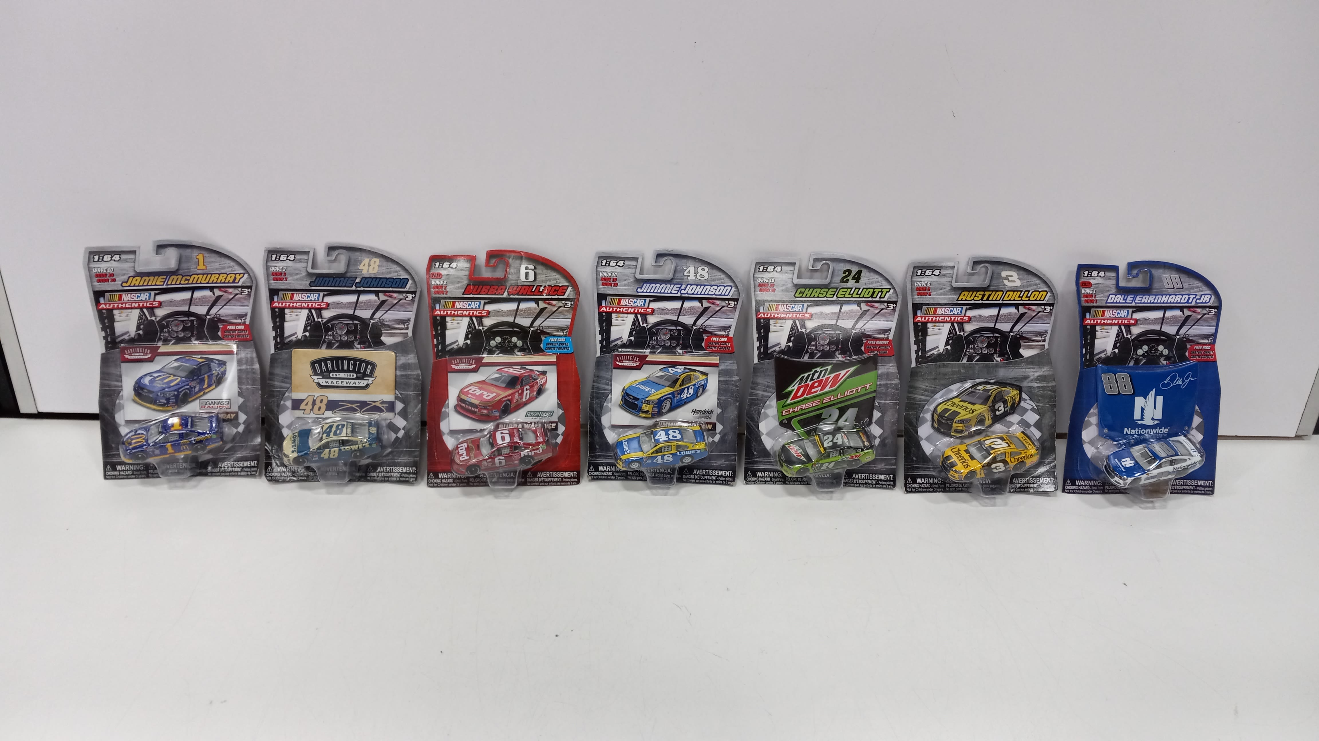 Buy the Bundle of 7 Assorted Nascar Authentics Toy Cars