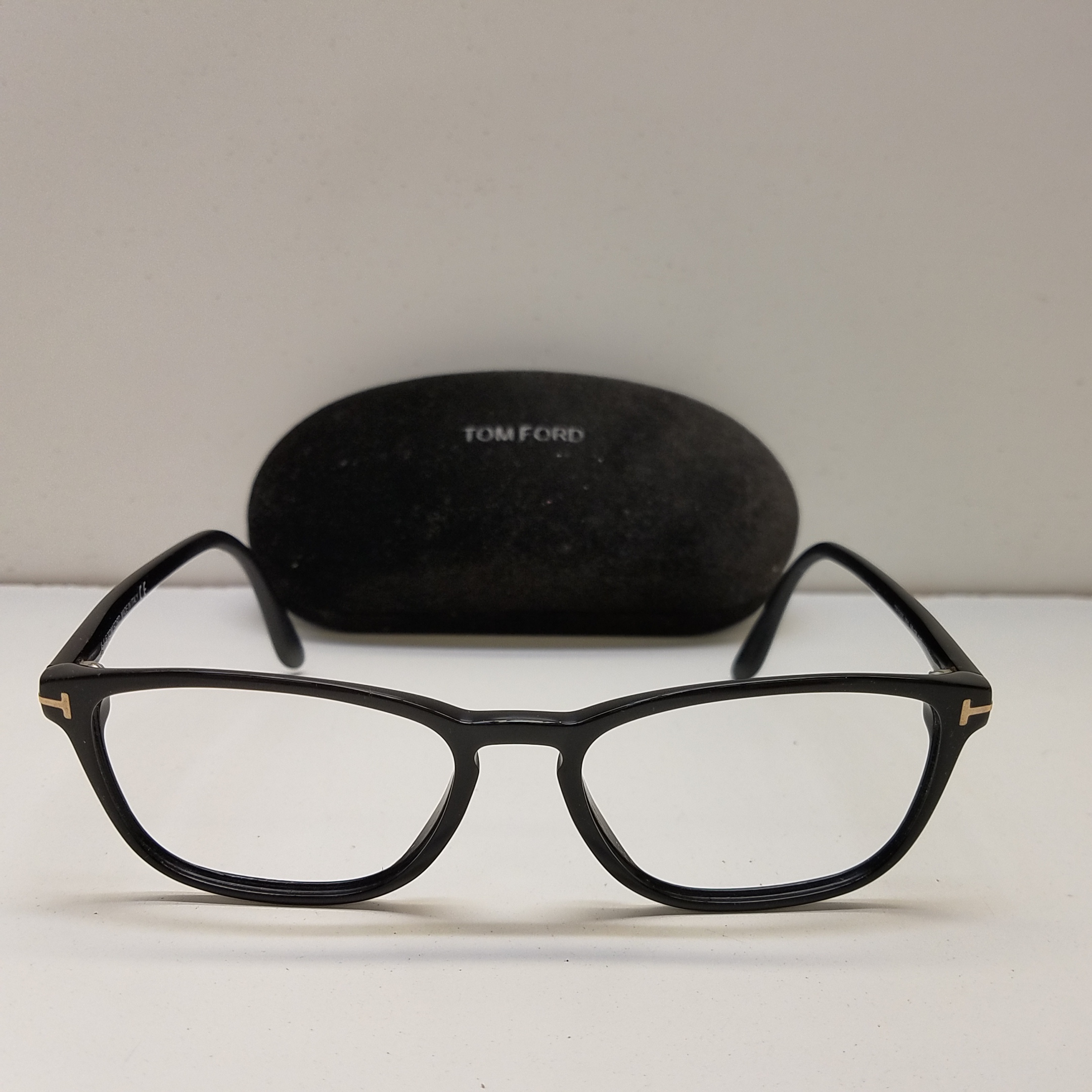 Buy the Tom Ford Black Browline Eyeglass Frames TF5355 56-18-145 mm ...