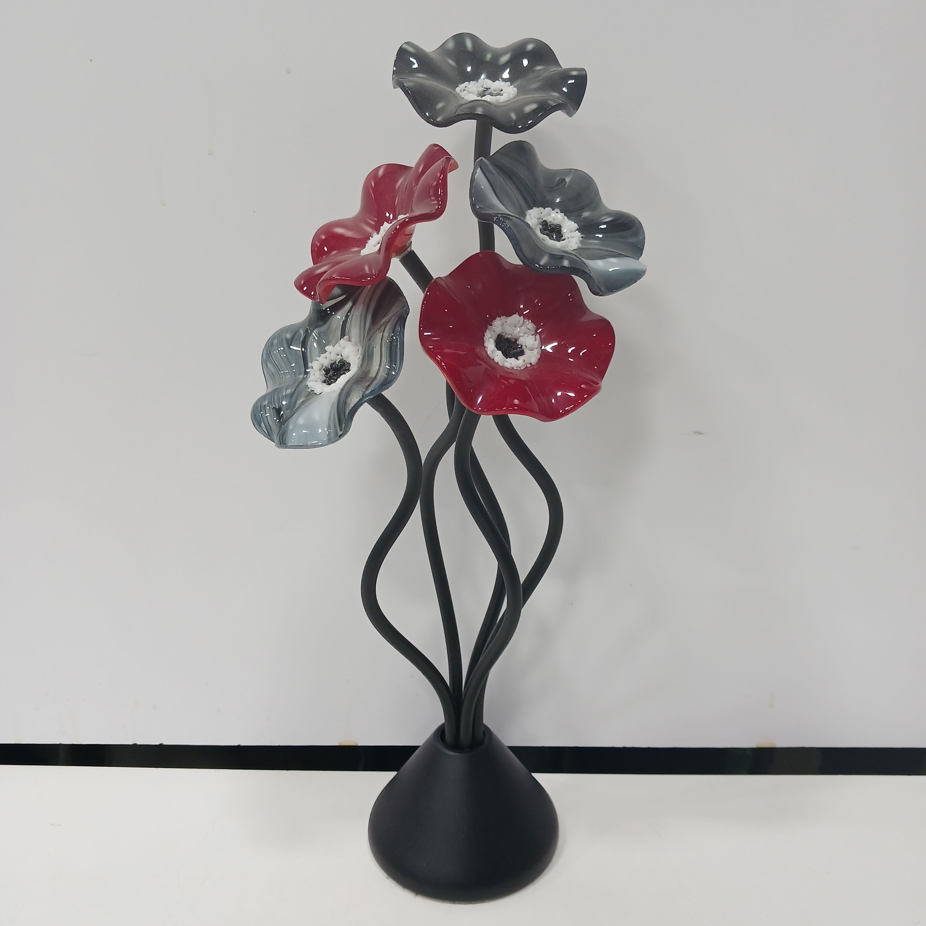 Buy the Hand Blown Glass Roses Abstract Art Figurine by Scott Johnson ...