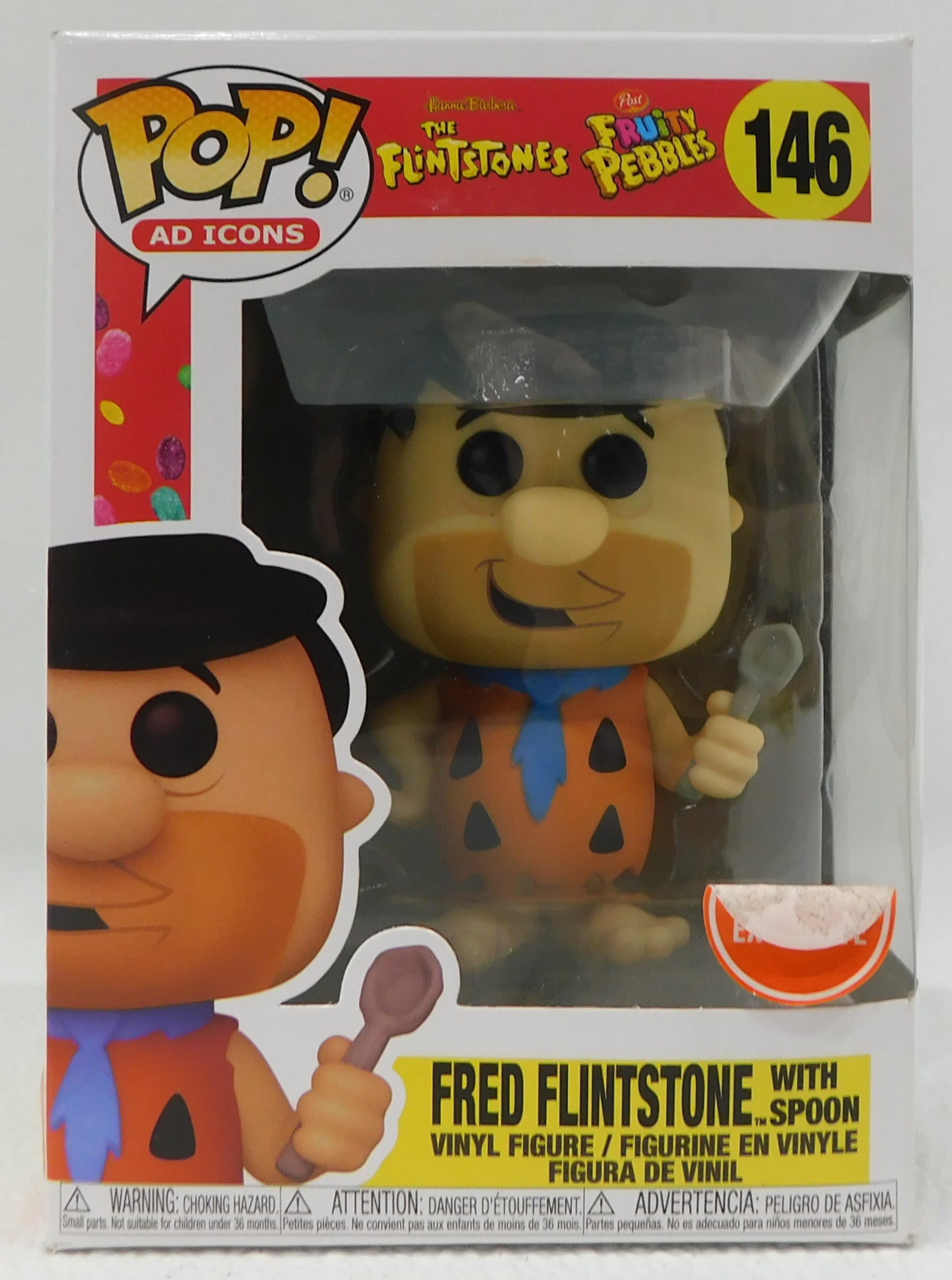 Buy the Funko Pop Ad Icons Fruity Pebbles Fred Flintstone W/ Spoon