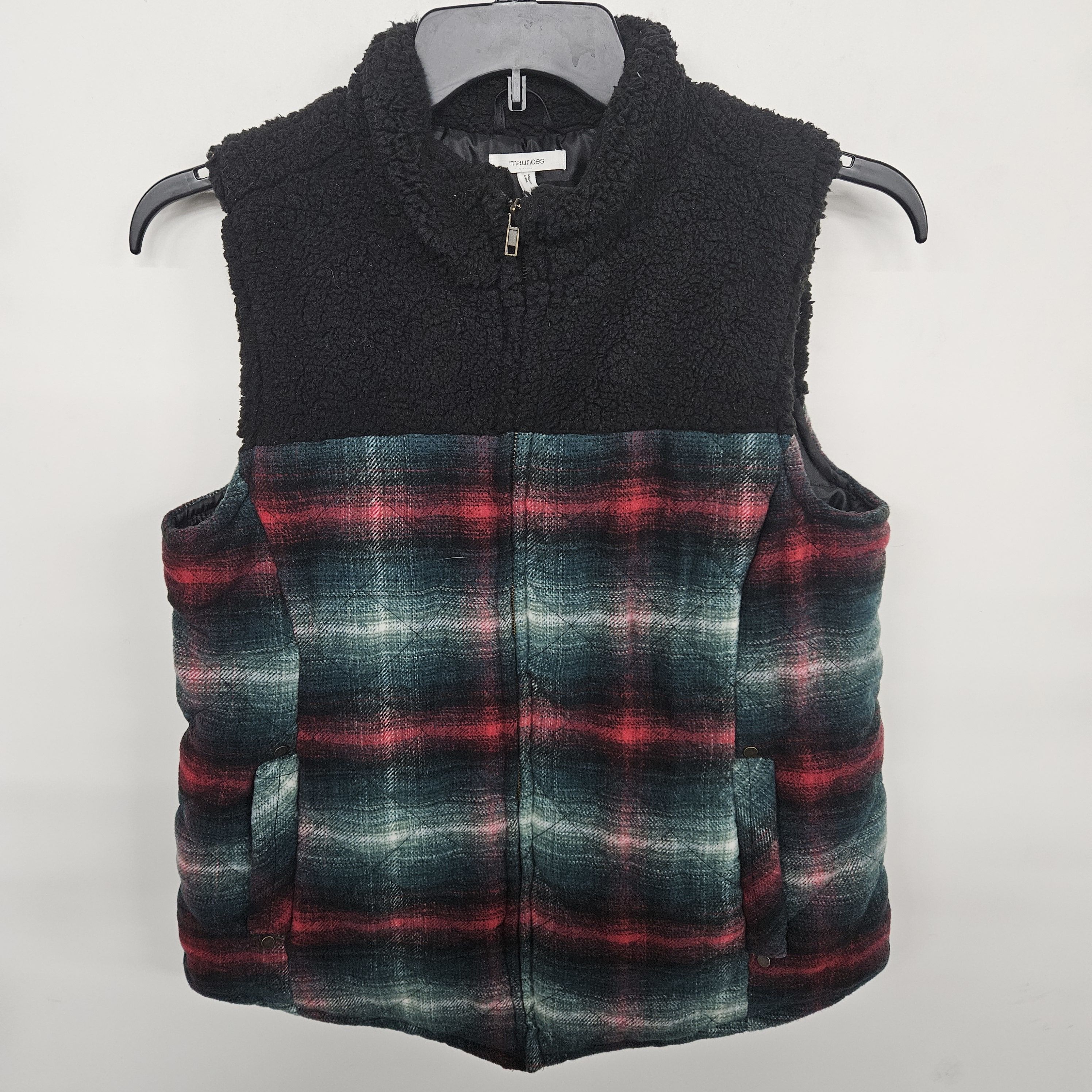 North face deals buffalo plaid vest