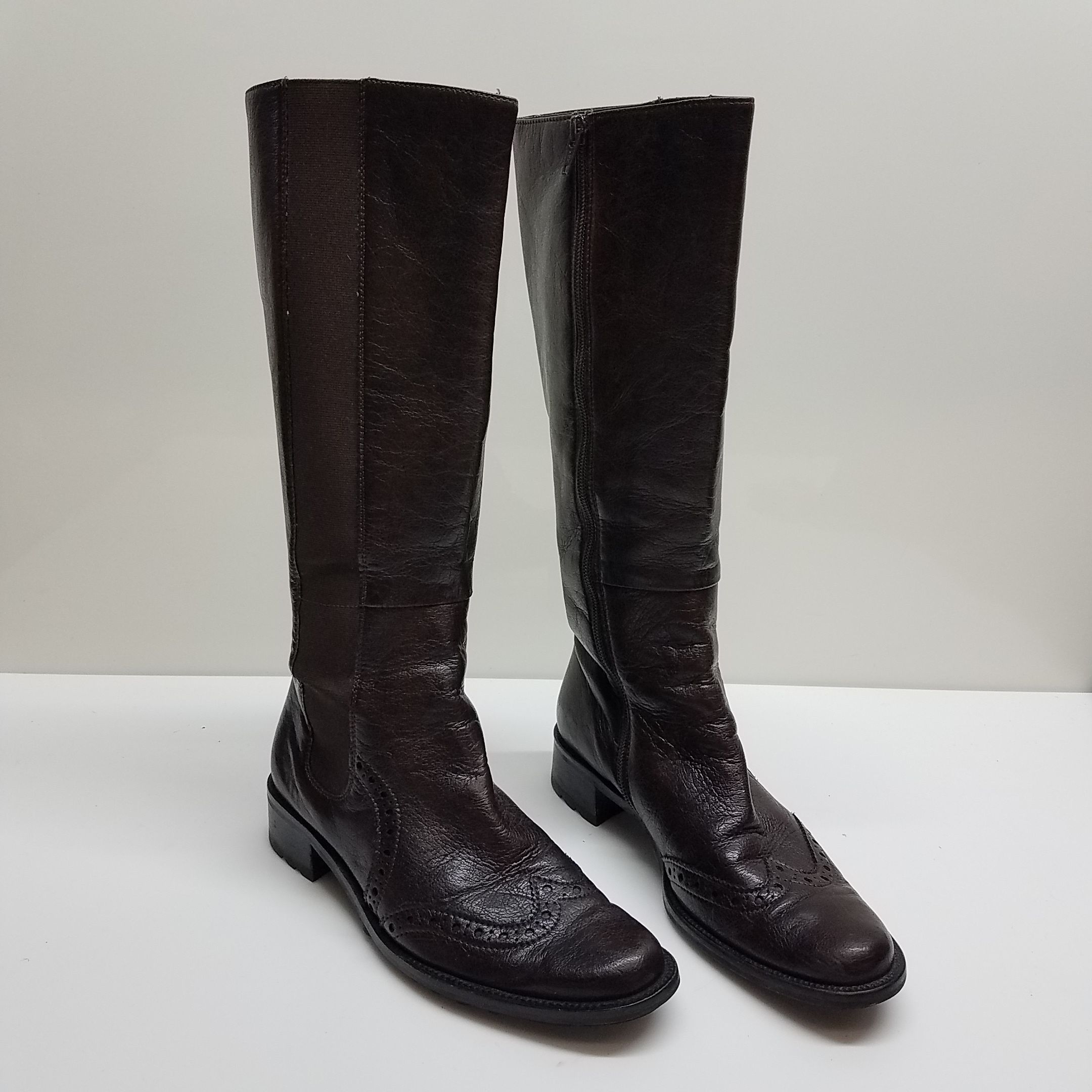 Buy the Paul Green Munchen Tall Brown Leather Boots Austria 3 1/2 ...