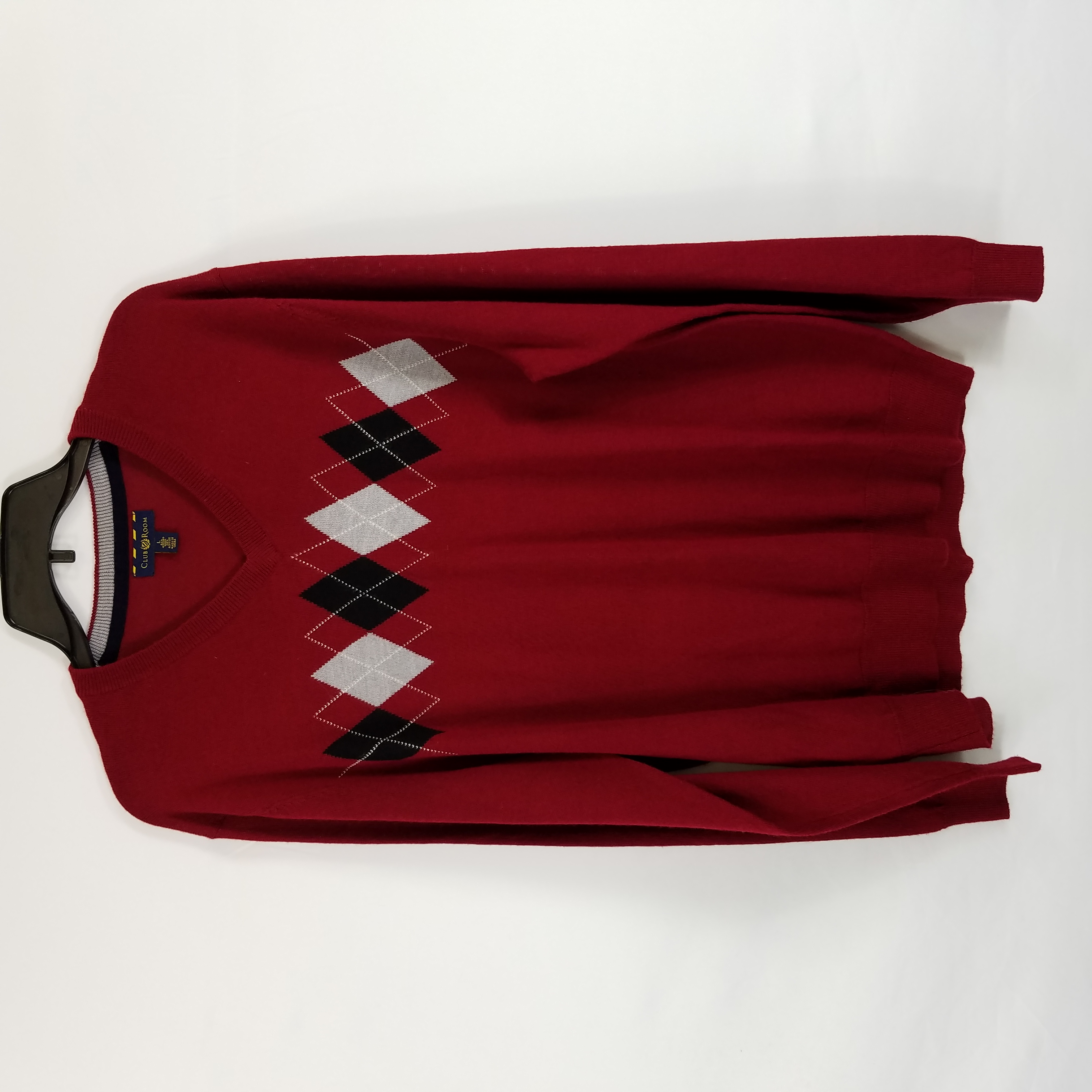 Buy the Club Room Men Sweater Red L | GoodwillFinds