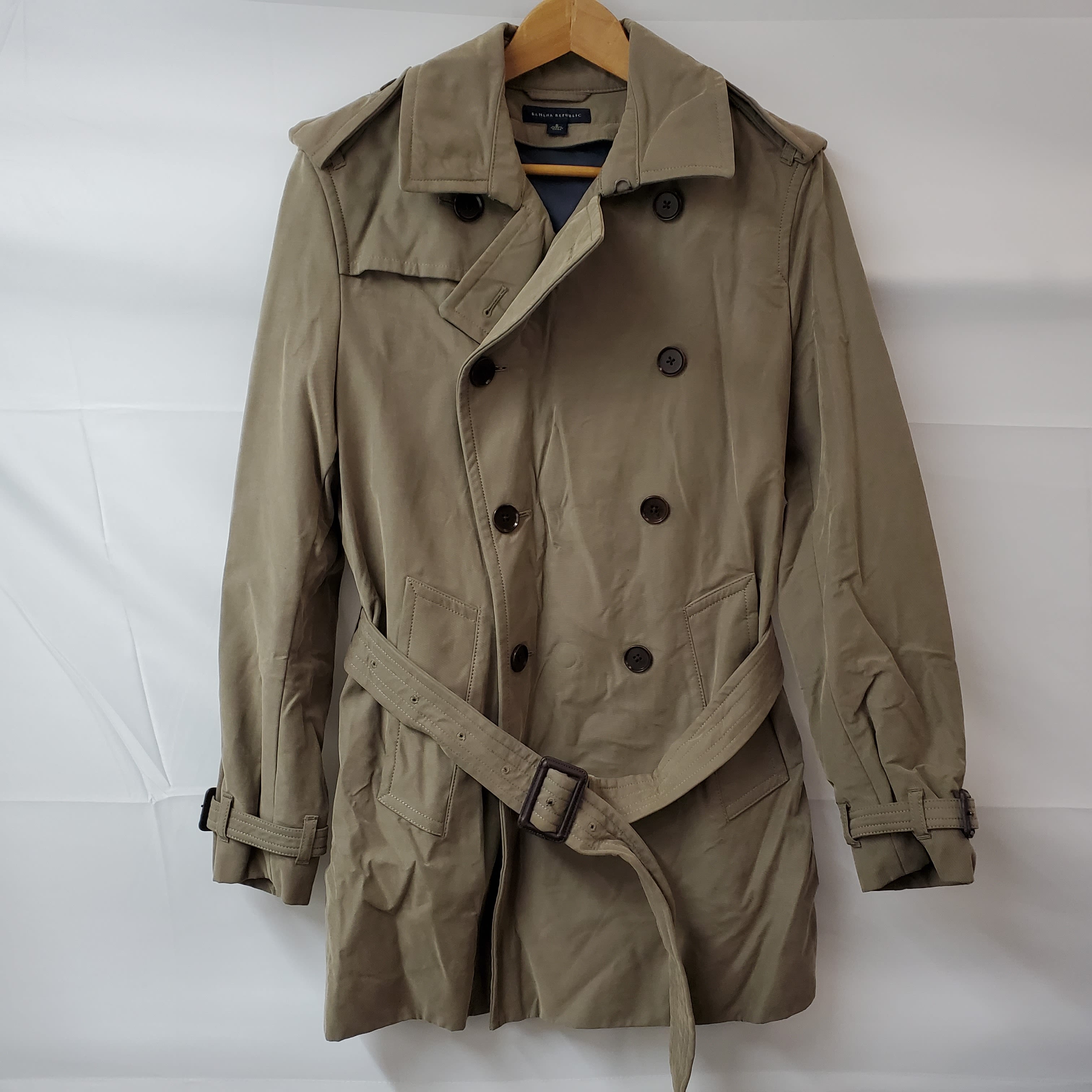 Buy the Banana Republic Beige Trench Coat SM | GoodwillFinds