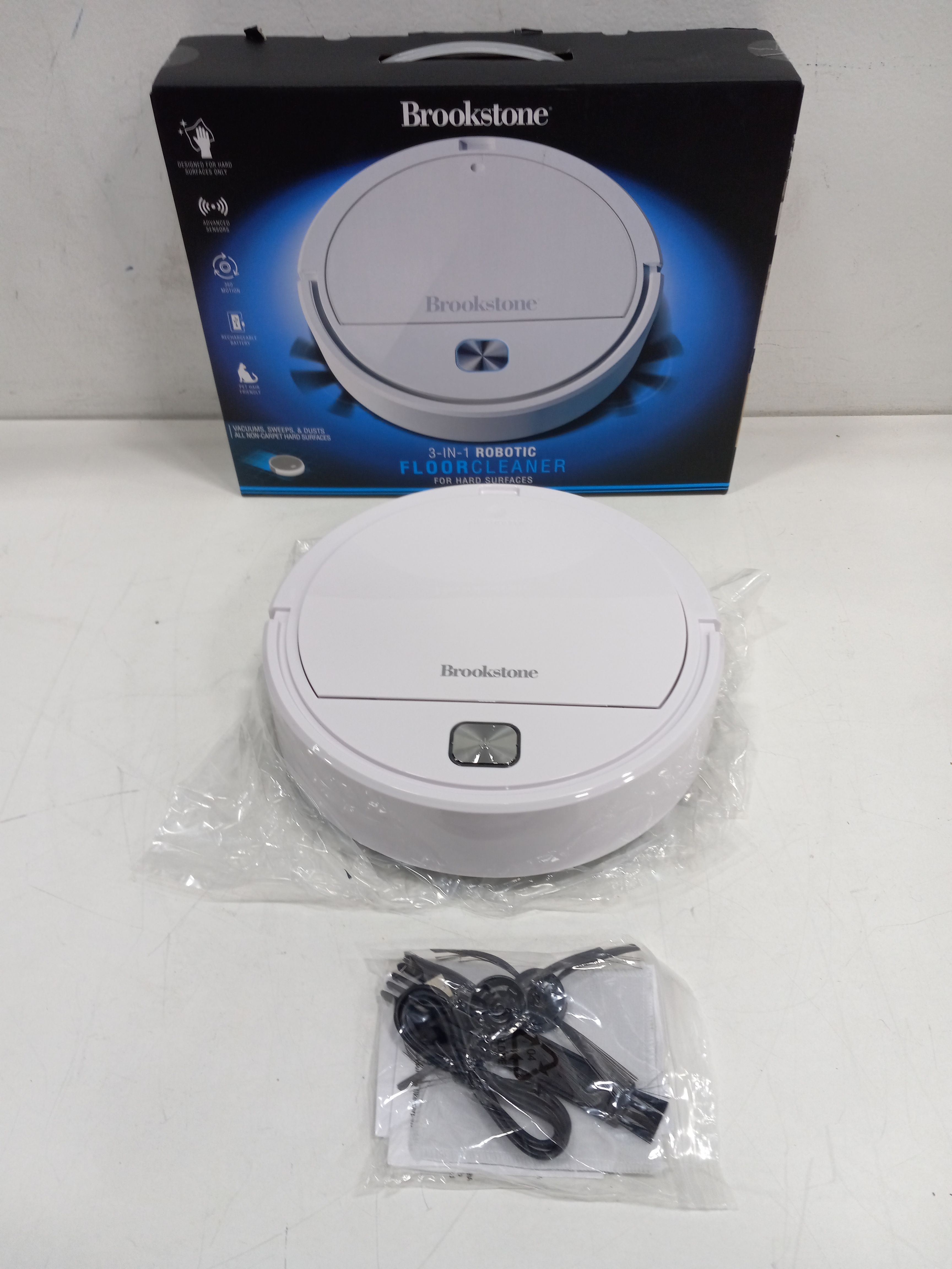 Buy the brookstone 3 in 1 robotic floor cleaner GoodwillFinds