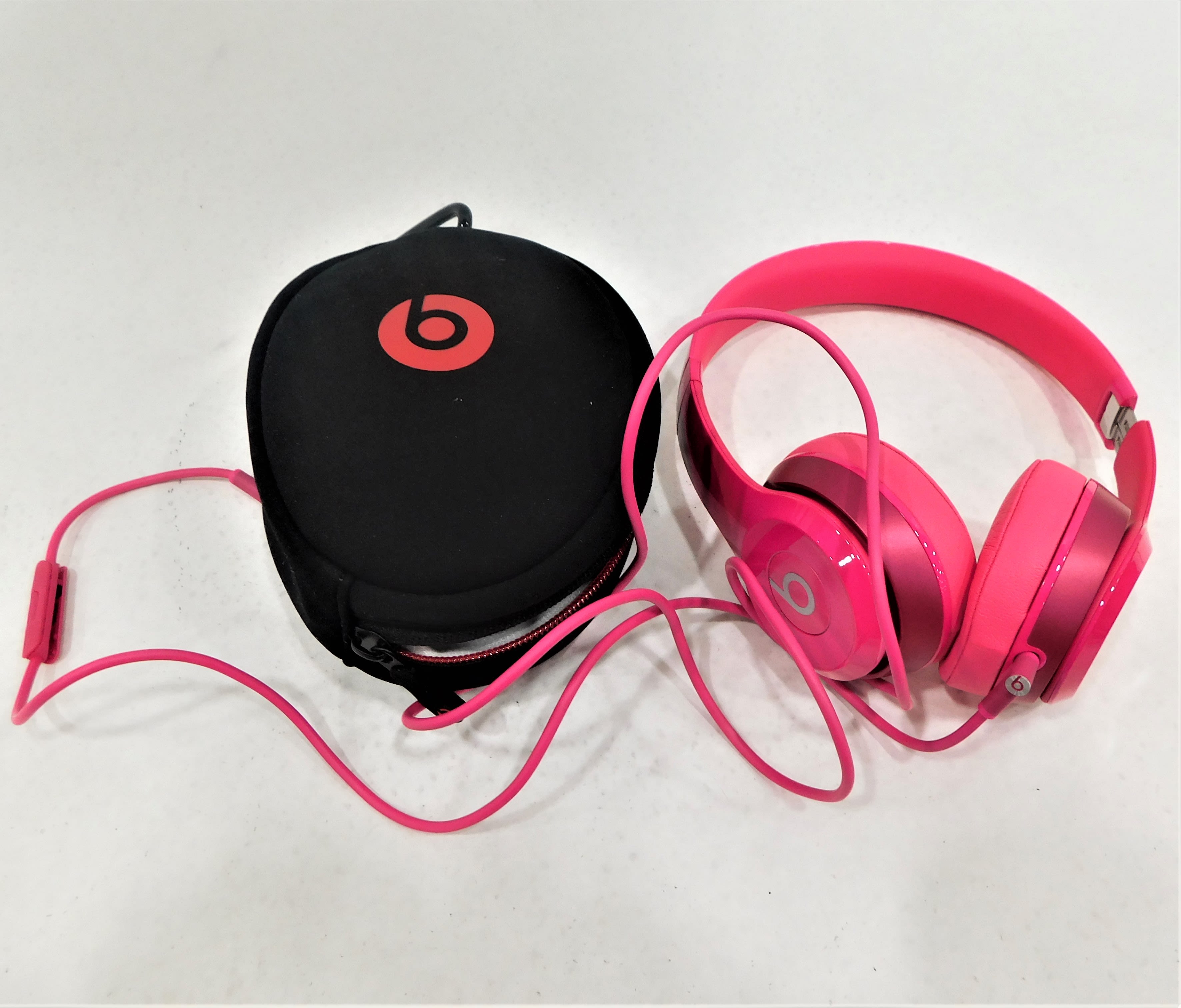 Pink beats headphones online wired