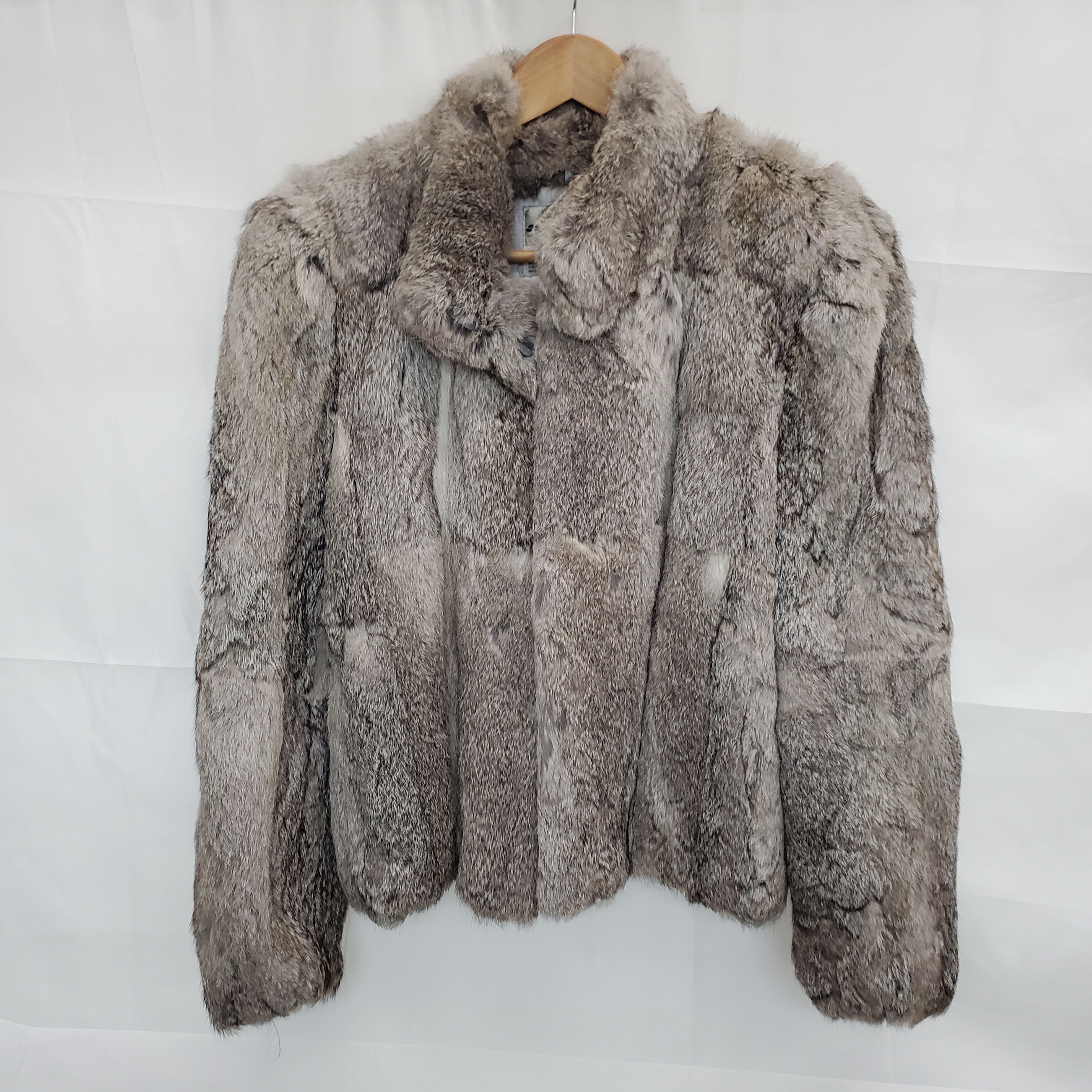 ビッグ割引 treat gray coat fur curly Bunny ürself ジャケット ...