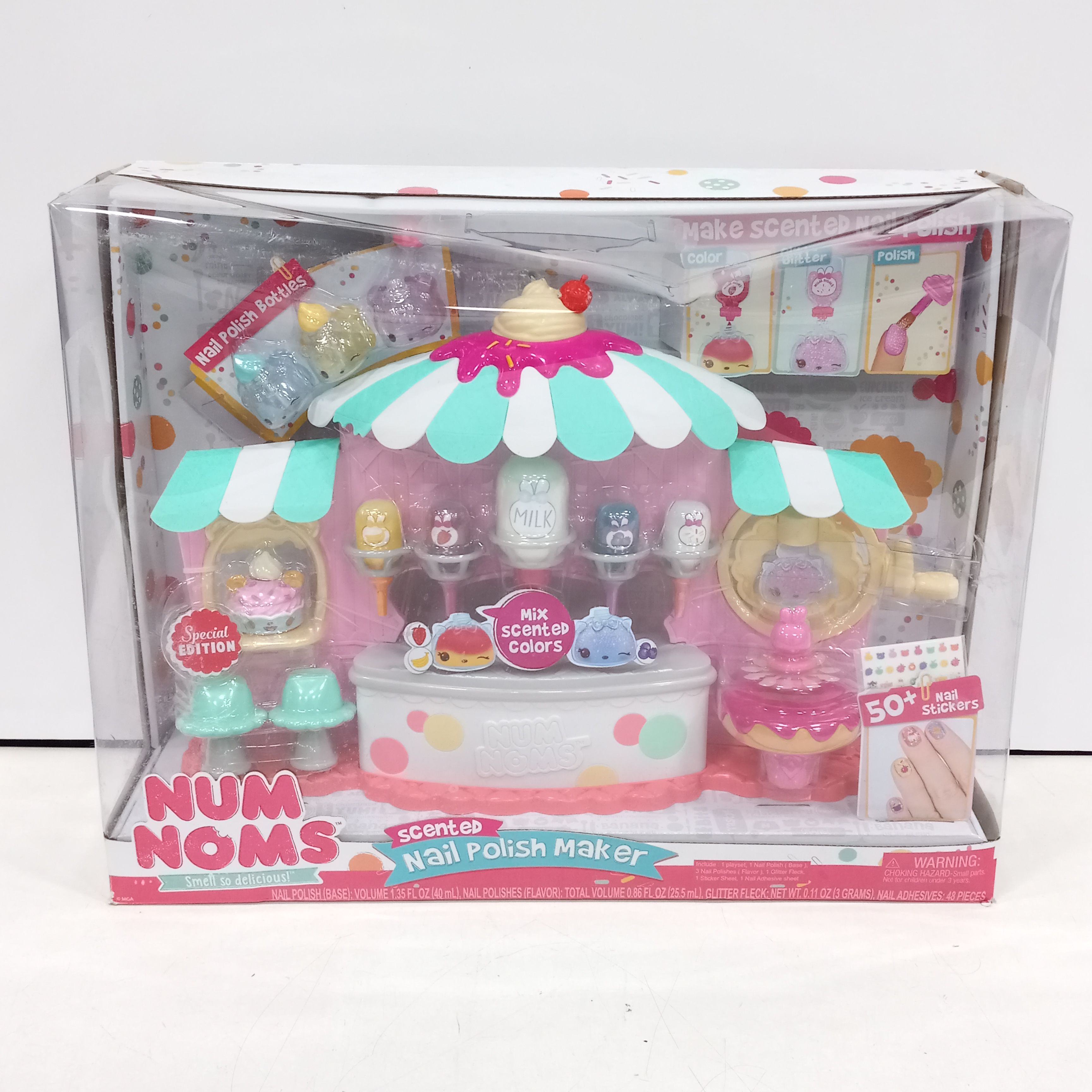 Num Noms Ice Cream Parlor Toy Playset With 7 Accessories