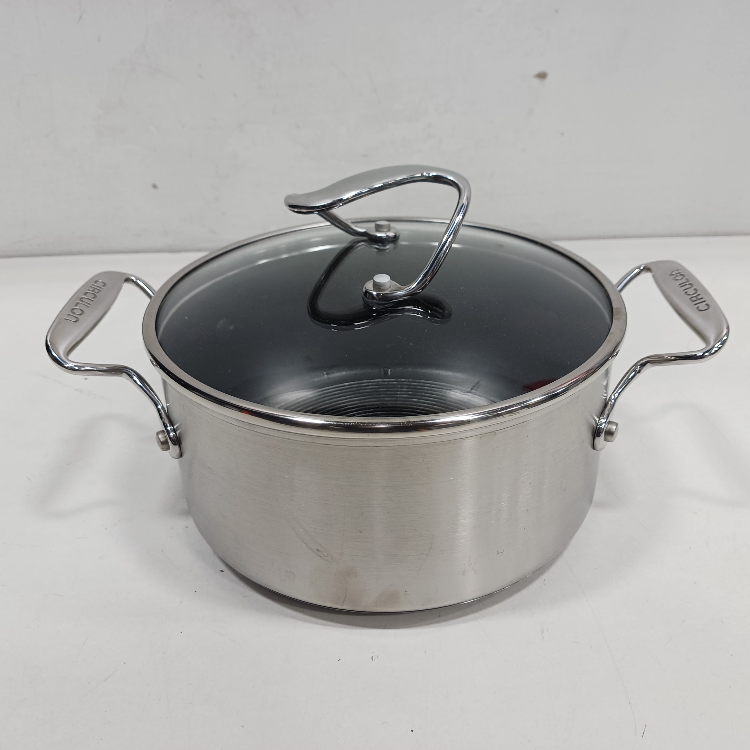 Buy the Circulon Steelshield 4qt Stainless Steel Stock Pot with ...