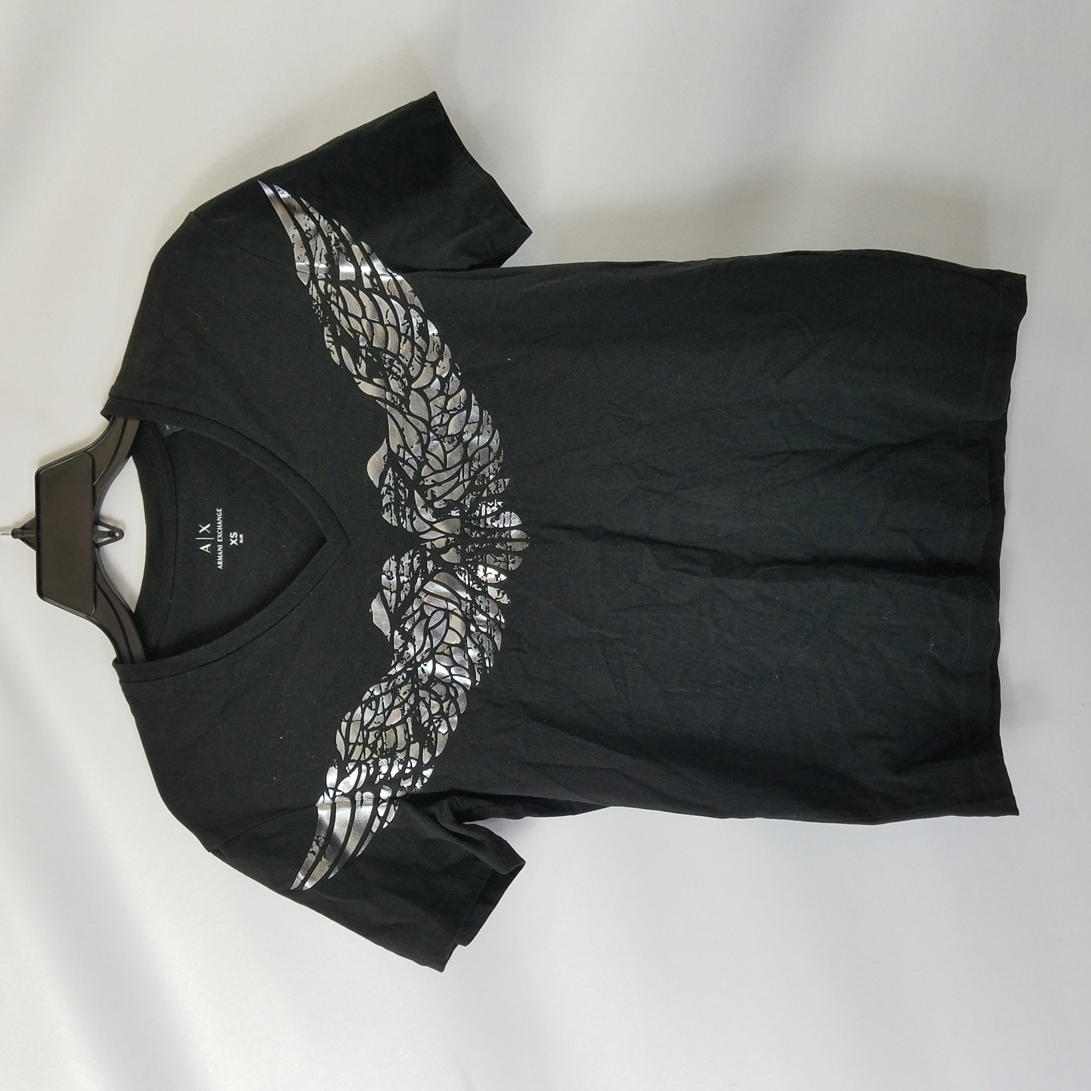 Buy the Armani Exchange Women s T Shirt XS Black GoodwillFinds