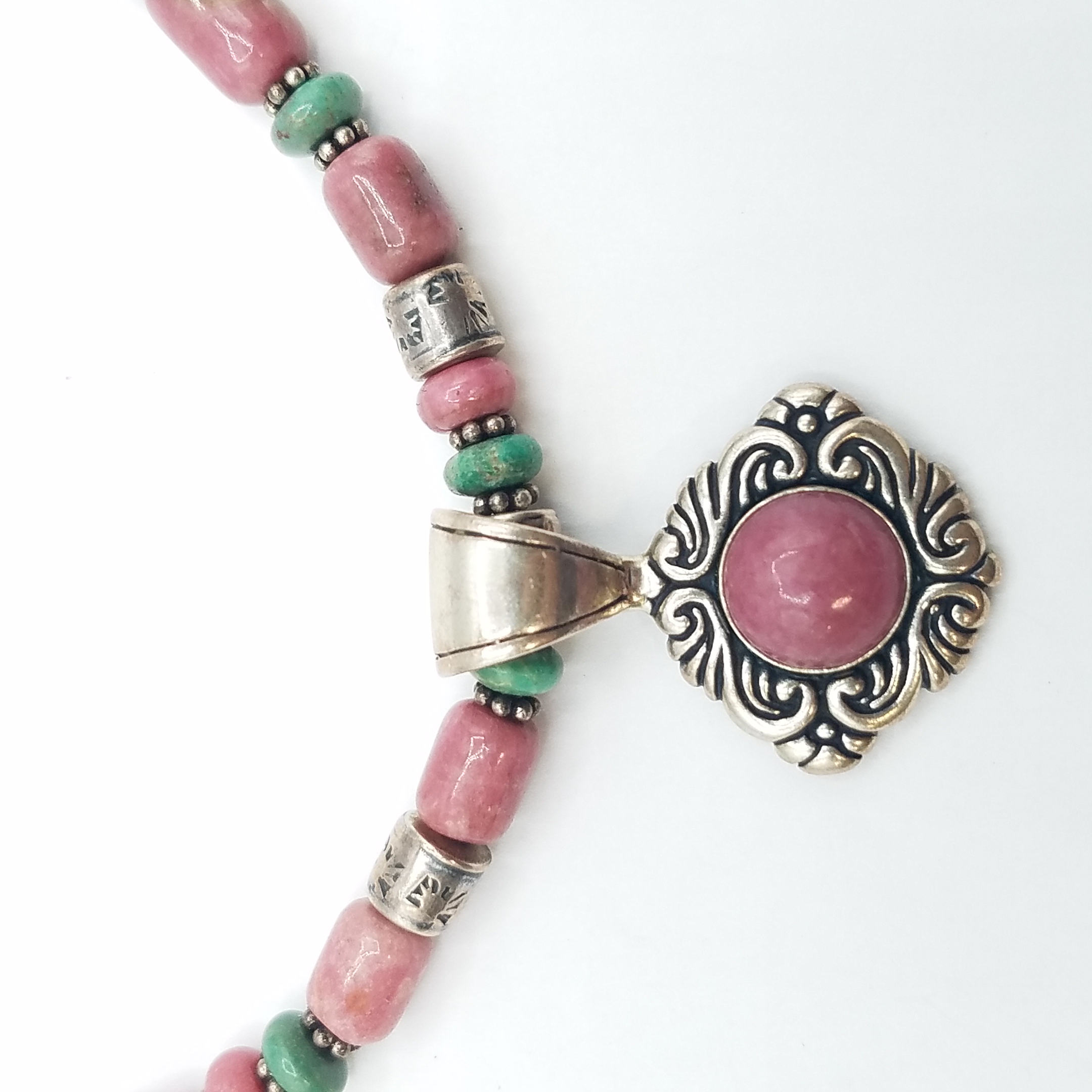 Buy the Carolyn Pollack Sterling Silver Turquoise Pink Rhodochrosite ...