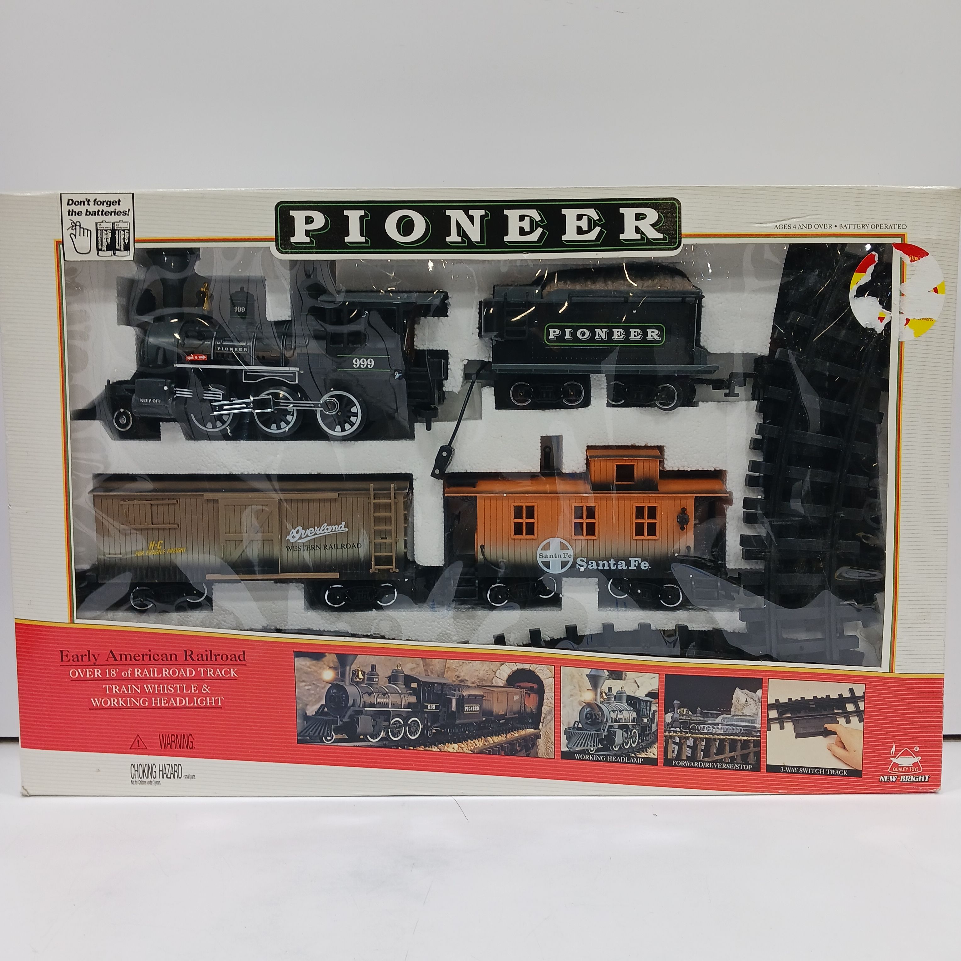 Buy the New Bright Pioneer Early American Railroad Train Set No