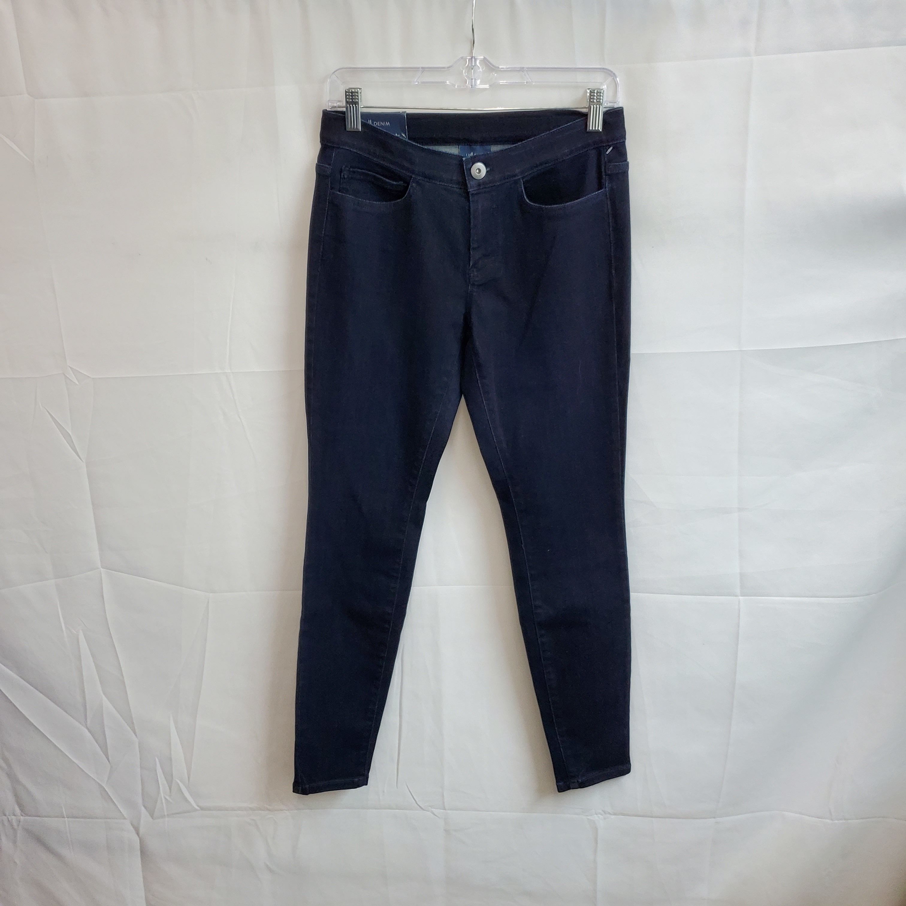 Buy the J. Jill Dark Blue Cotton Blend 5-Pocket Leggings WM Size 2