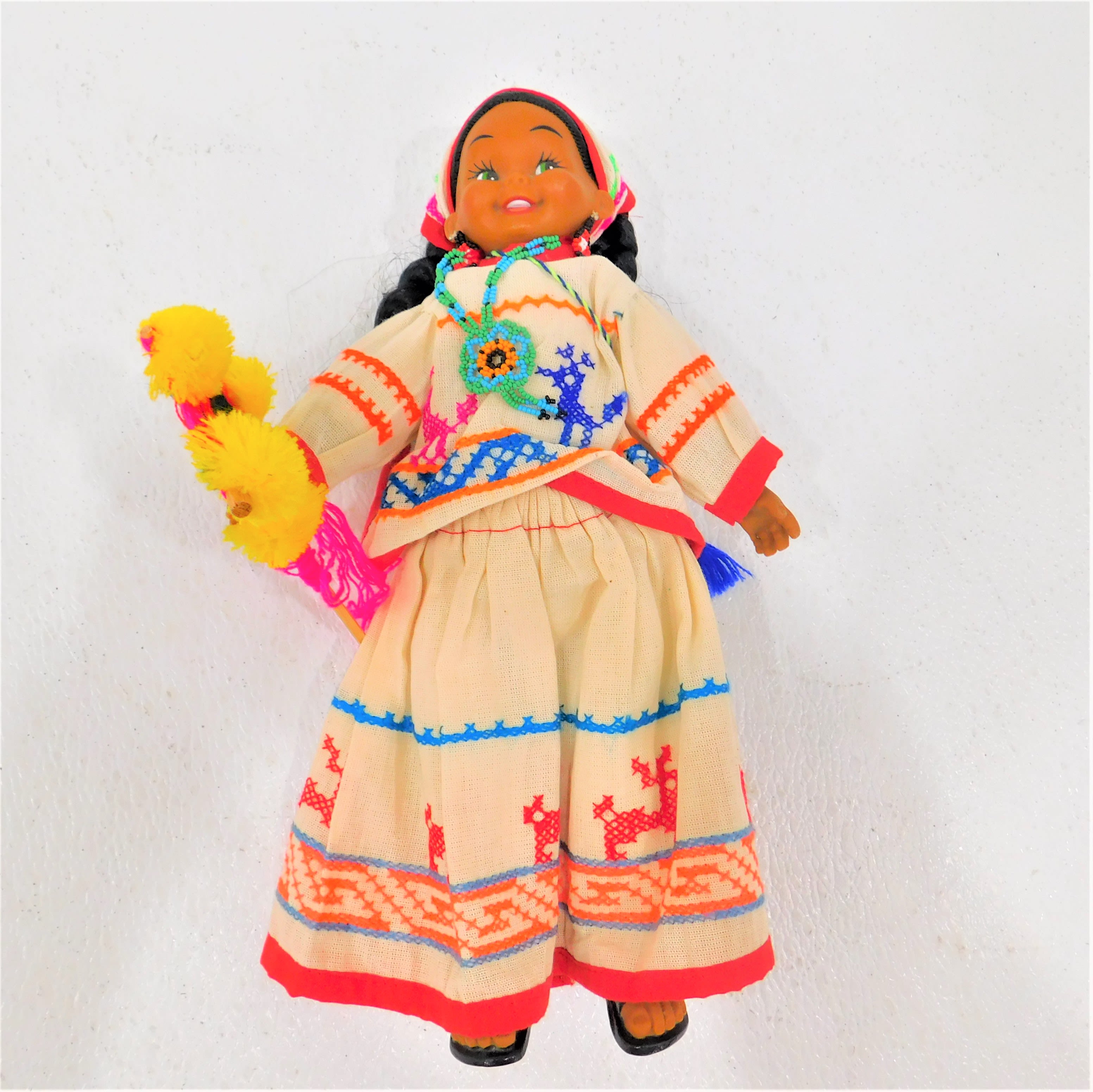 Buy the Vintage Huichol Doll Folk Art Traditional Huichol Mexican ...