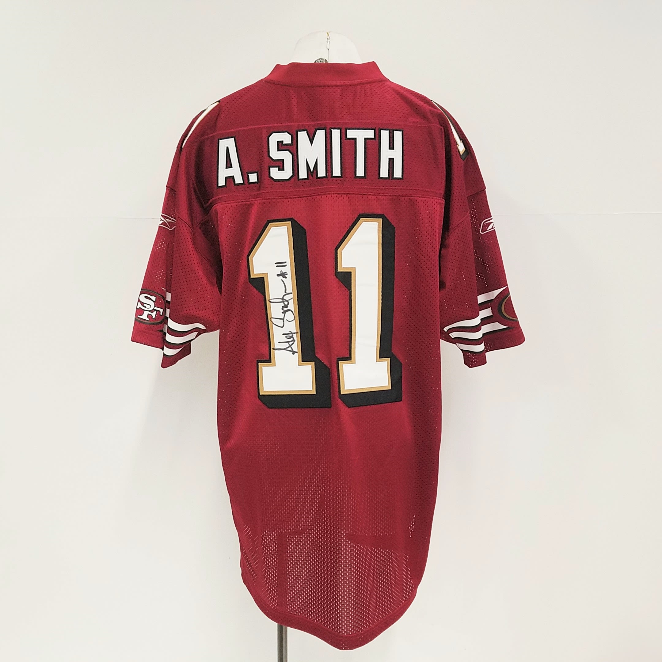 NFL Auction  49ERS - ALEX SMITH SIGNED 49ERS REPLICA JERSEY - SIZE XL