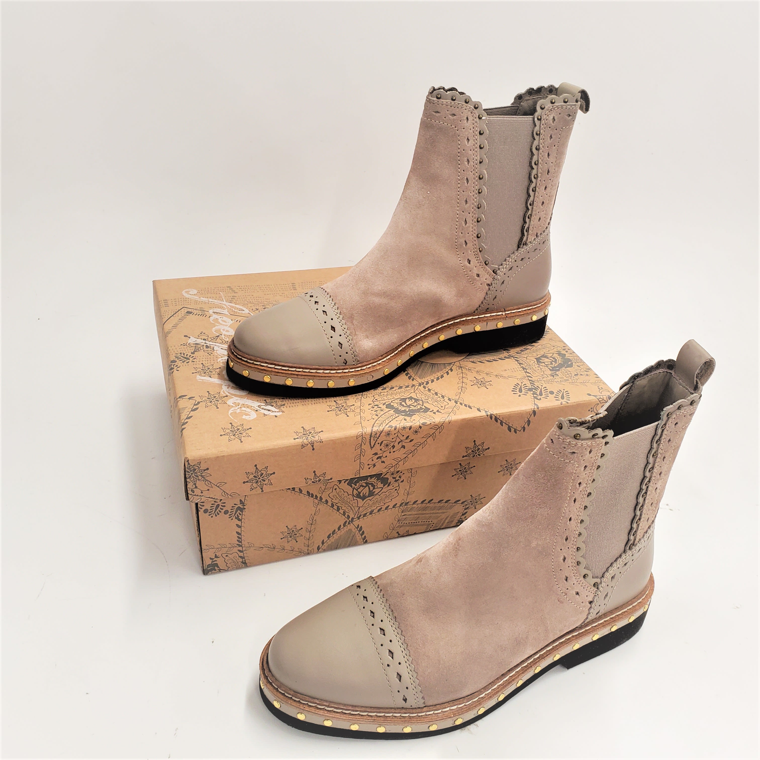 Buy the Free People Atlas Chelsea Boots w/ Box in Taupe