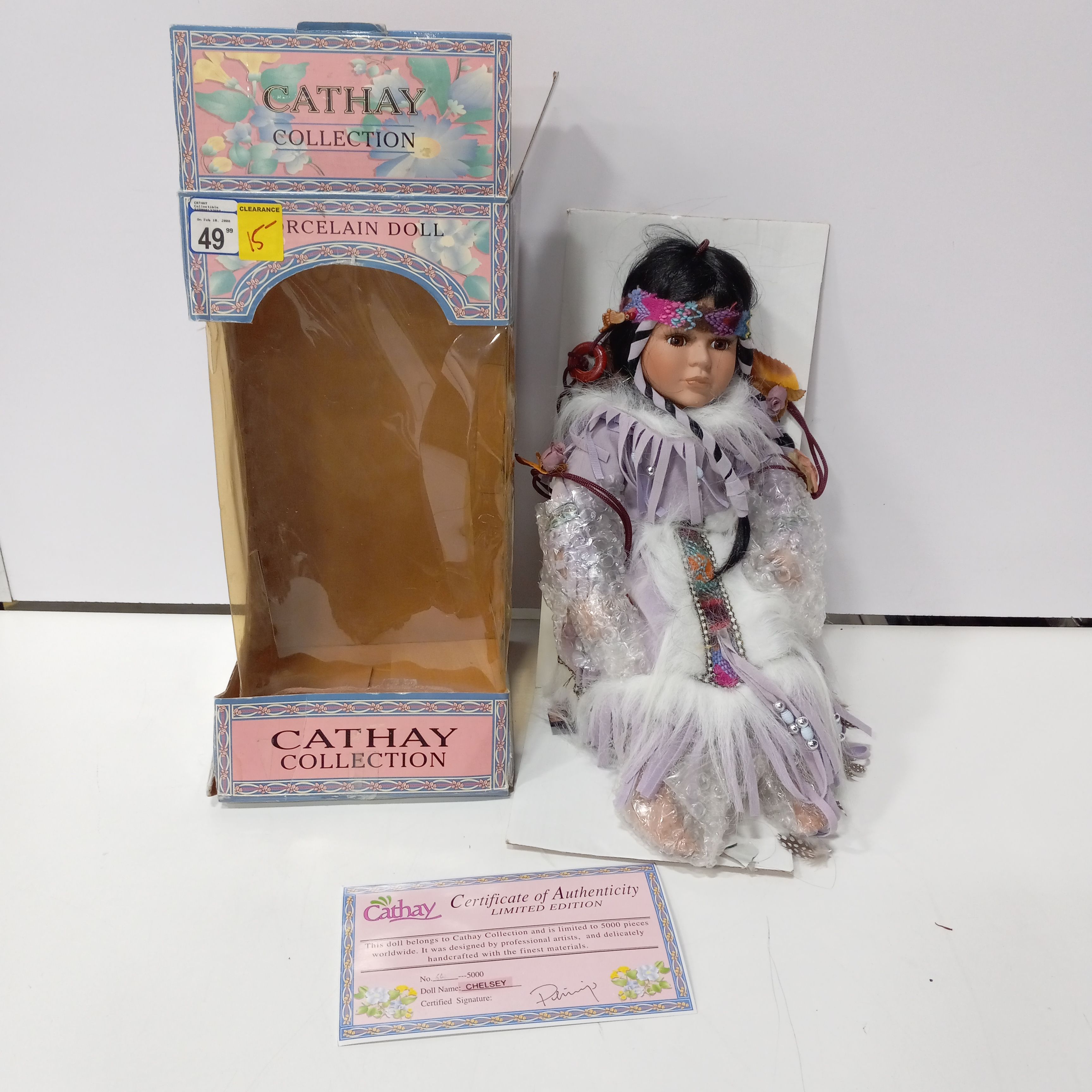 Cathay collection native american porcelain deals doll