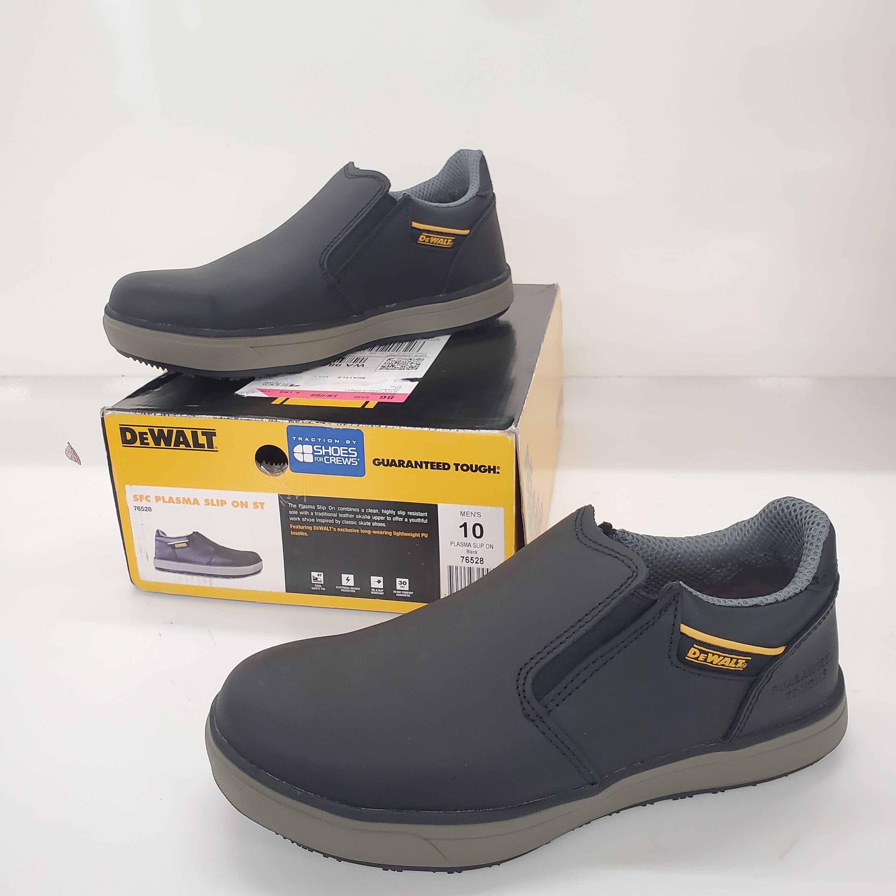 Buy DeWalt SFC Plasma Slip On ST Black Leather Slip Resistant Work Shoes Men s Size 10 for USD 64.99 GoodwillFinds