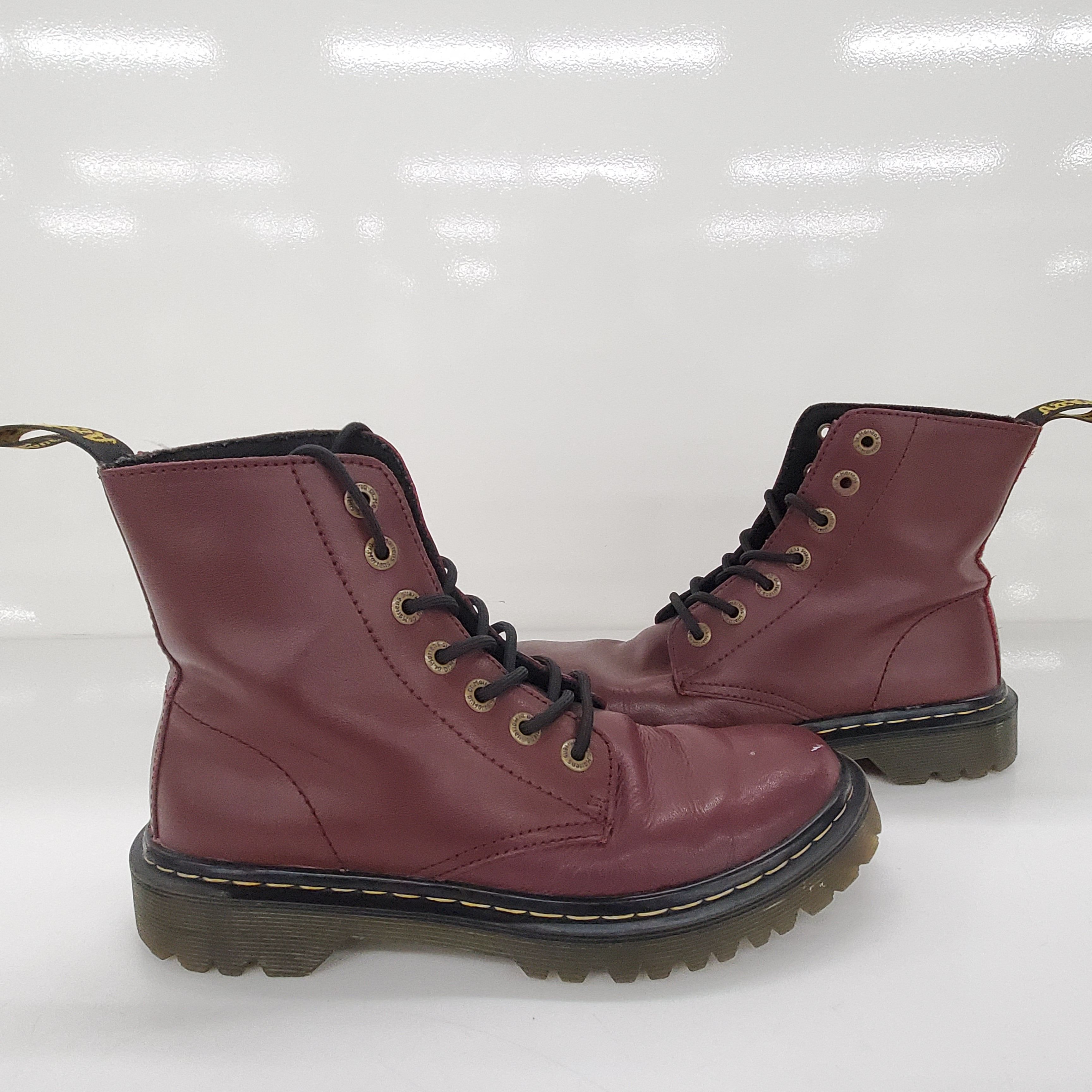 Buy Dr. Martens LUANA Women's Red Combat Boots Size 7 for USD 49.99 |  GoodwillFinds