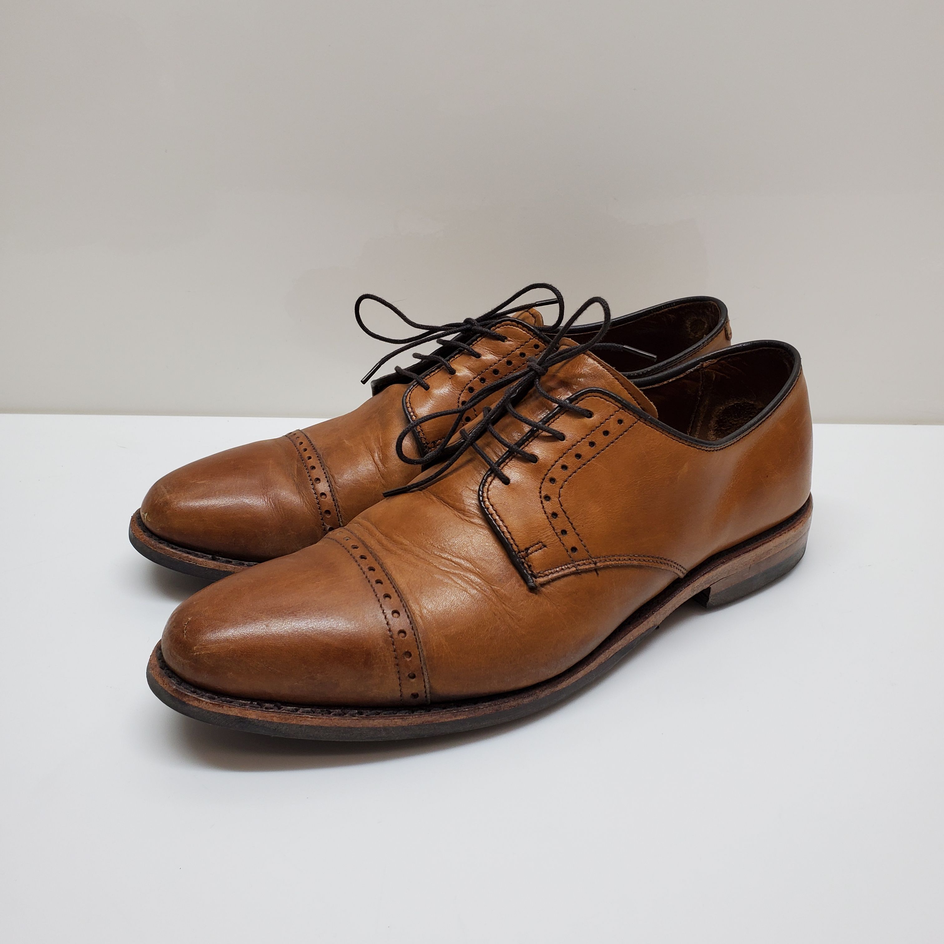 Buy the Allen Edmonds Clifton Cap Toe Shoes Brown Leather Men's Size 9. ...