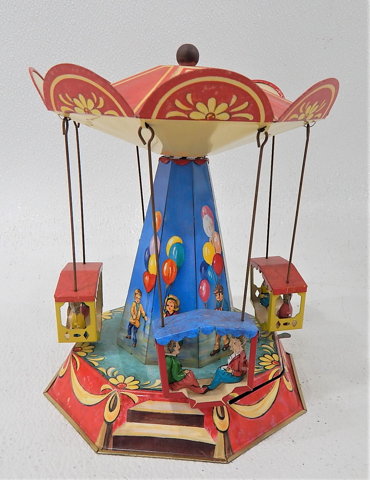 Buy the 2002 Mechanical German Tin Litho carousel JW Wagner Brunn ...