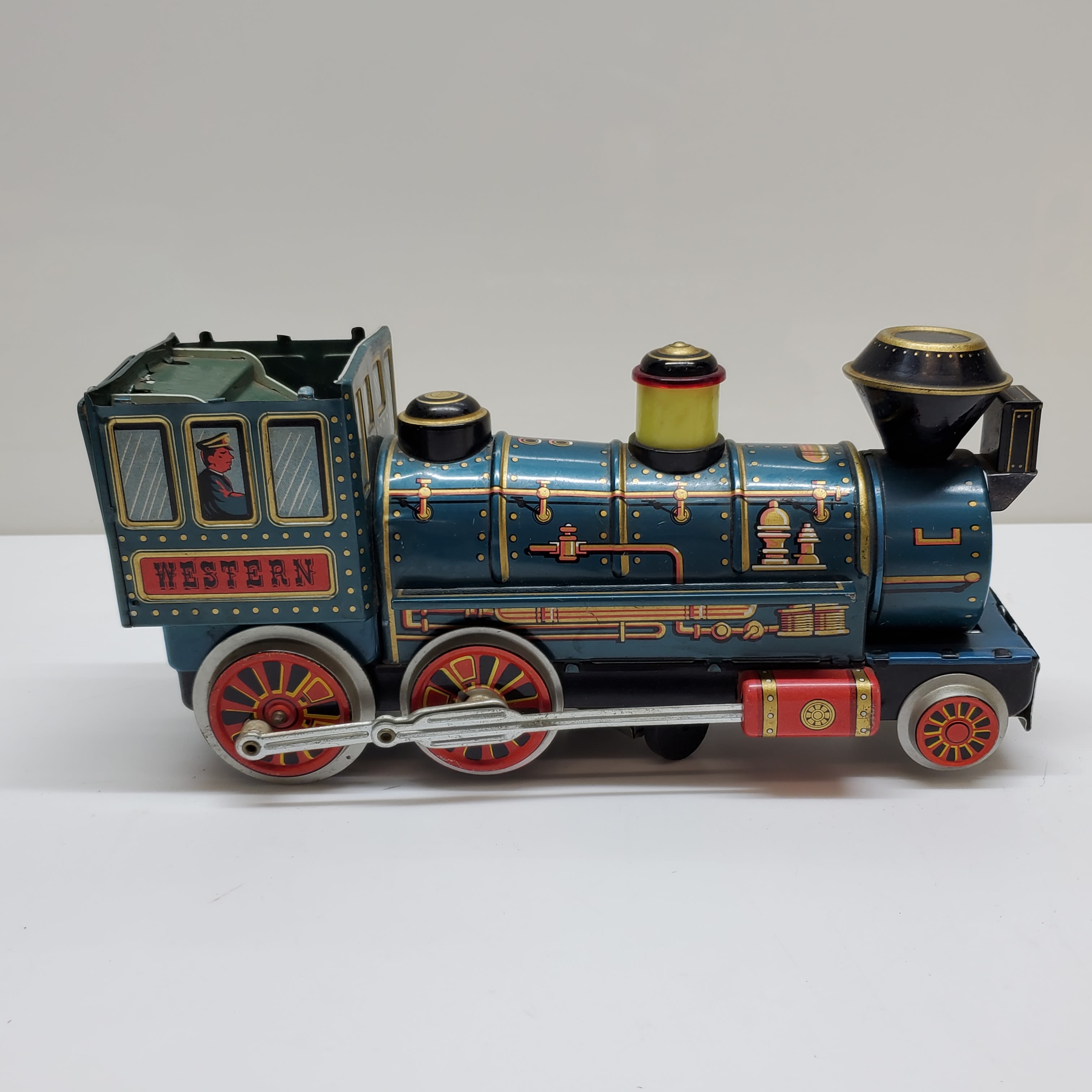 Buy Vintage Tin Trade Mark Modern Toys Western Train Engine Locomotive  Japan for USD 30.25 | GoodwillFinds