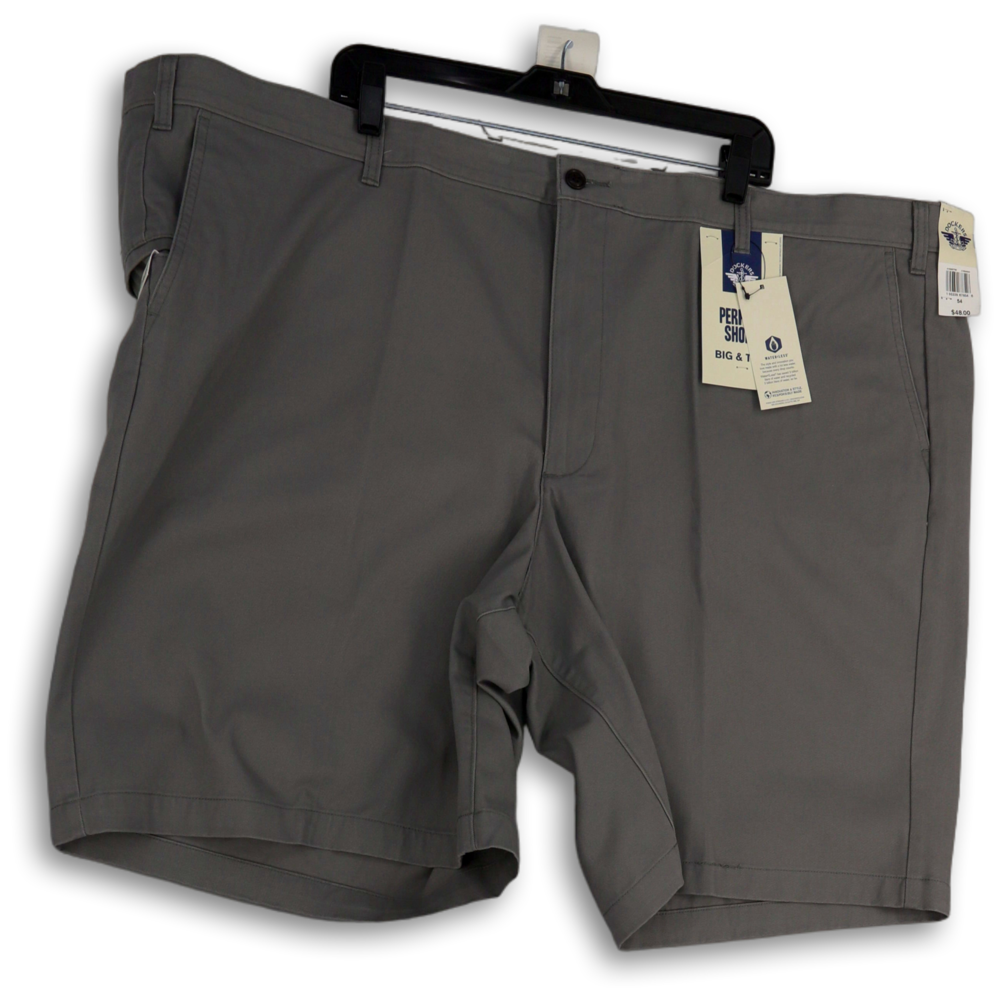 Buy NWT Mens Gray Flat Front Straight Leg Slash Pockets Chino Shorts Size  54 for USD 10.99 | GoodwillFinds