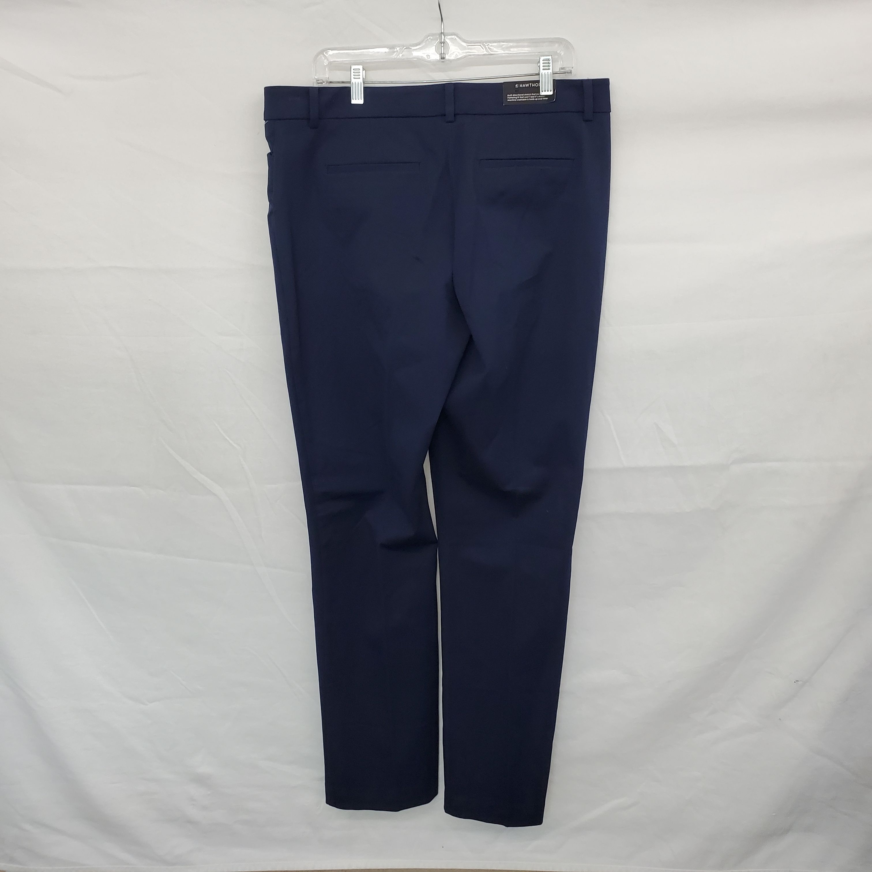 Buy the 41 Hawthorn Navy Blue Slim Leg Dress Pant WM size 14 NWT ...