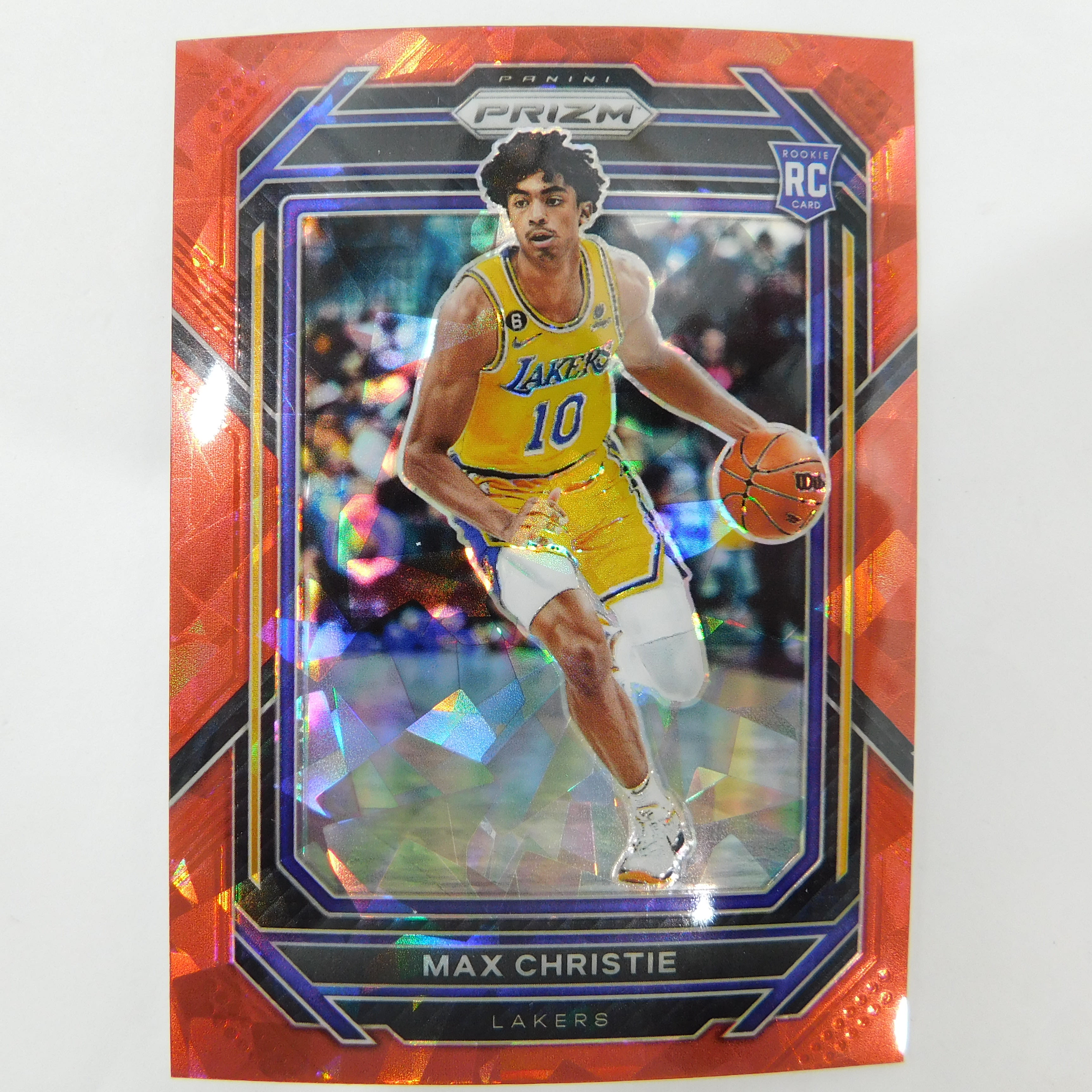 Buy the 2022-23 Max Christie Prizm Red Ice Rookie LA Lakers