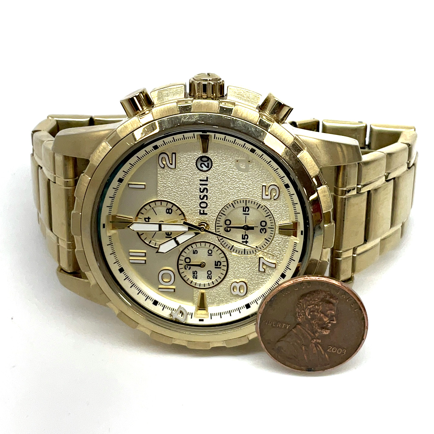 Buy the Designer Fossil FS4867 Gold Tone Stainless Steel