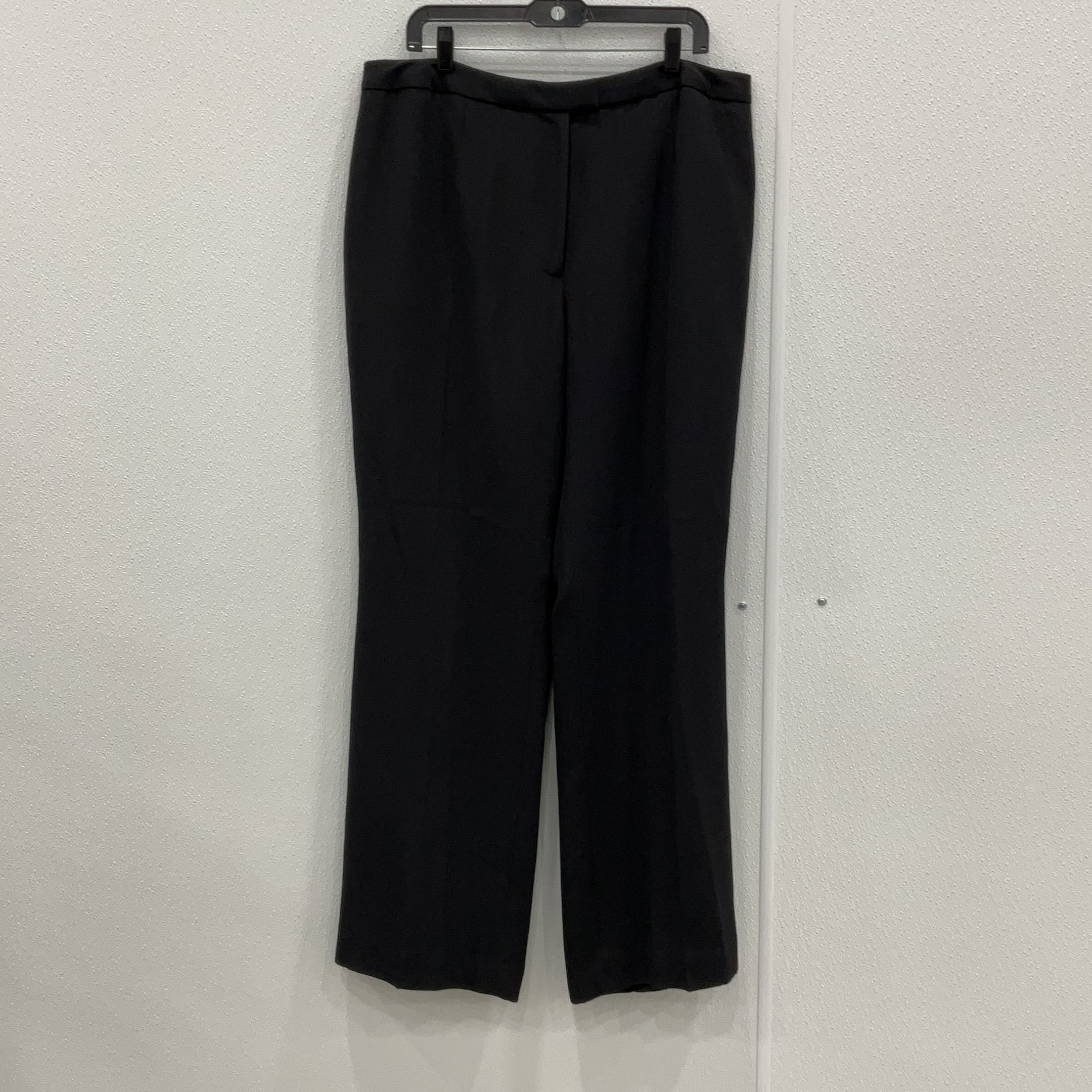 Buy NWT Womens Black Flat Front Pockets Wide Leg Dress Pants Size 16 W for  USD 75.00 | GoodwillFinds