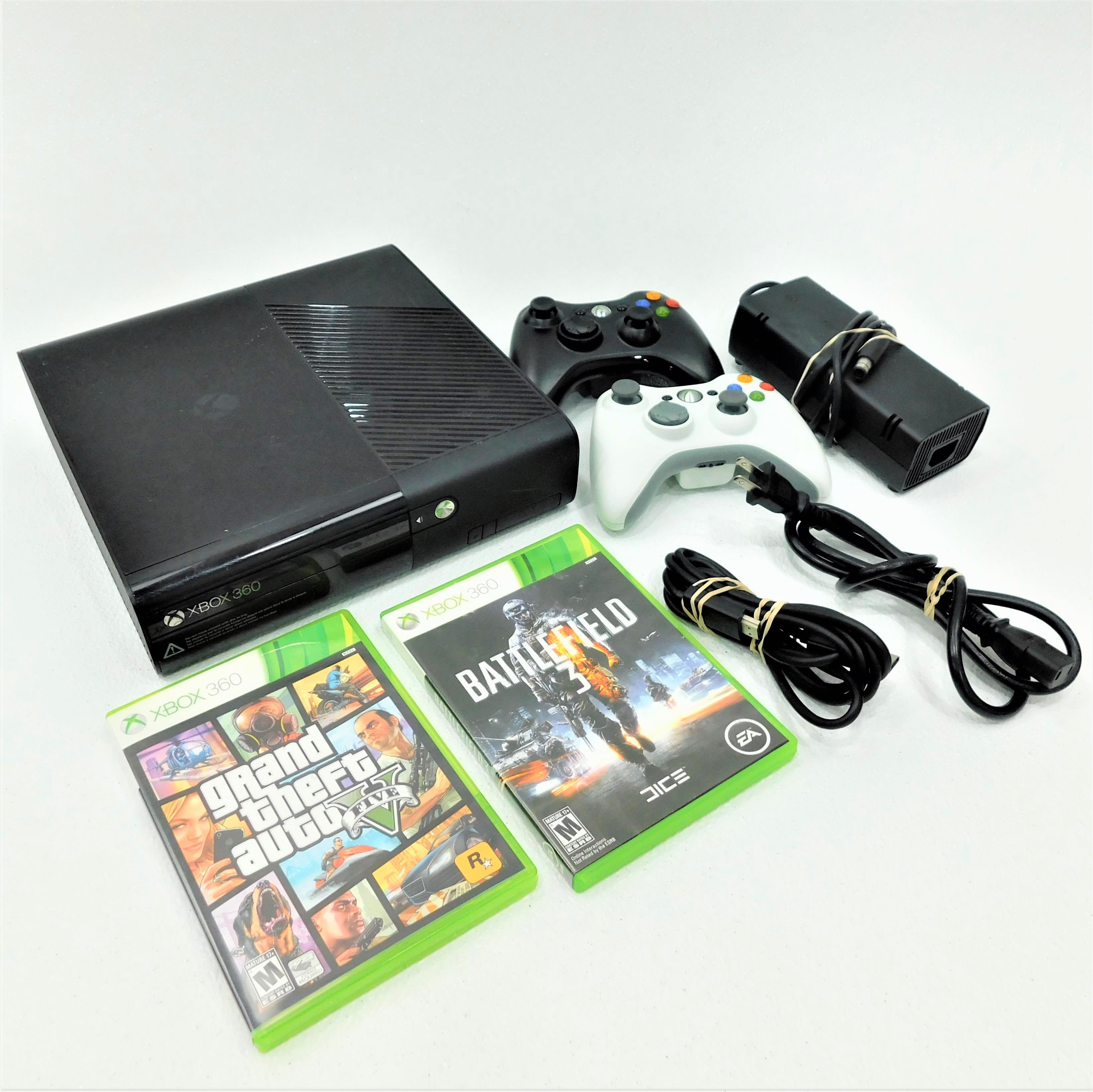 Buy the Microsoft Xbox 360 E With 2 Controllers & 2 Games Including  Battlefield 3 | GoodwillFinds