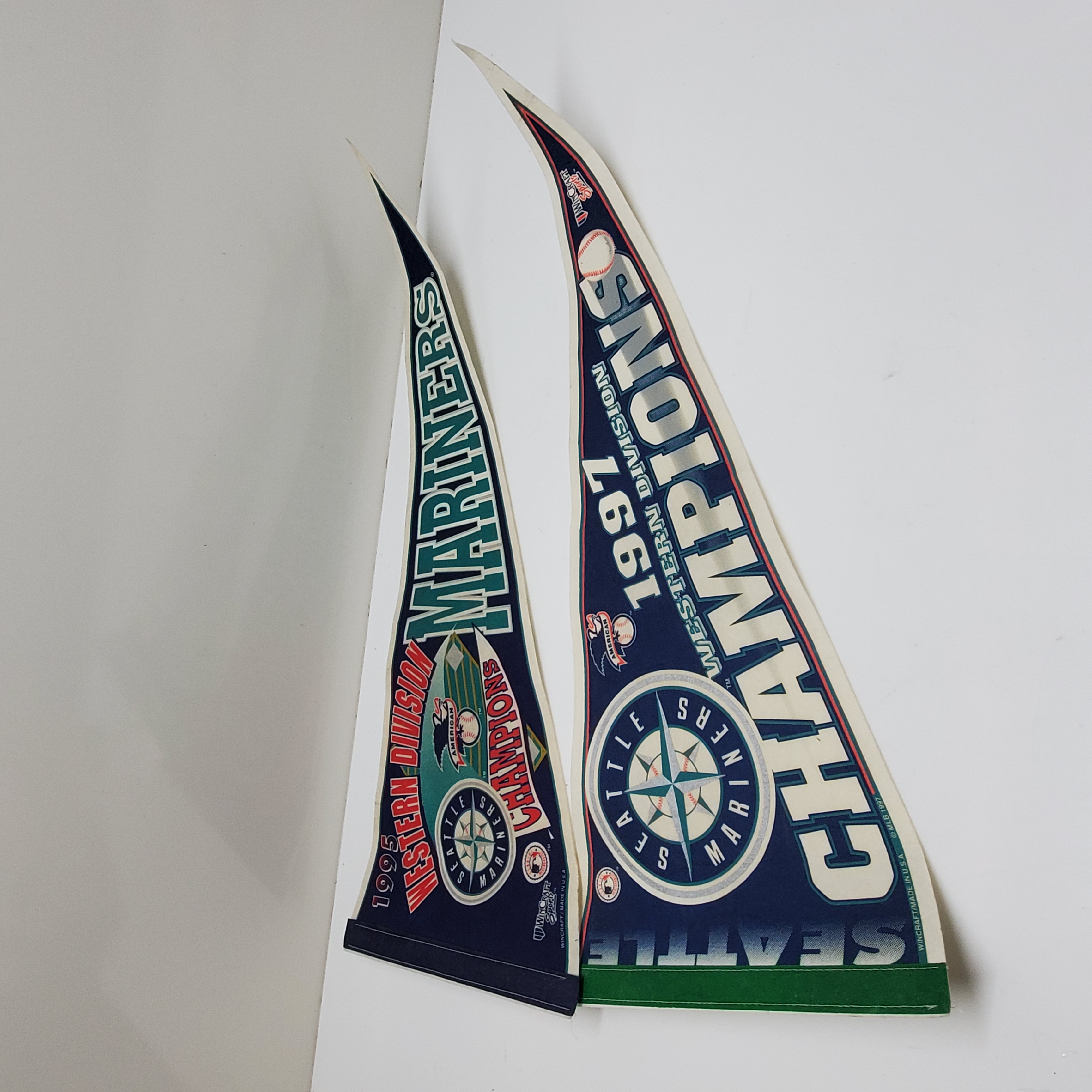 Buy the Lot of 2 Seattle Mariners Championship Pennants 1995 & 1997 ...