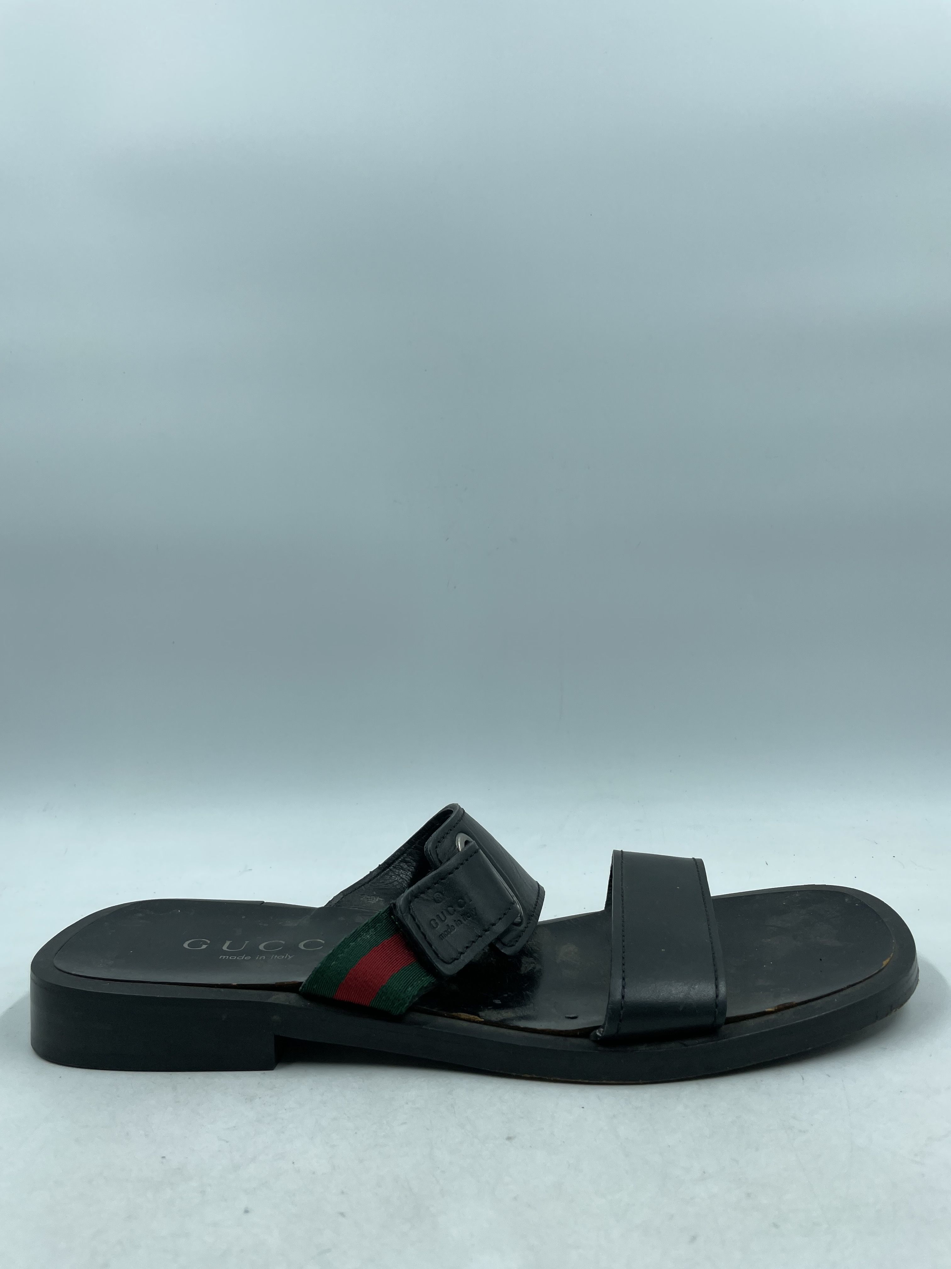 Double g sandal Gucci Black size 39 EU in Rubber - 40783529
