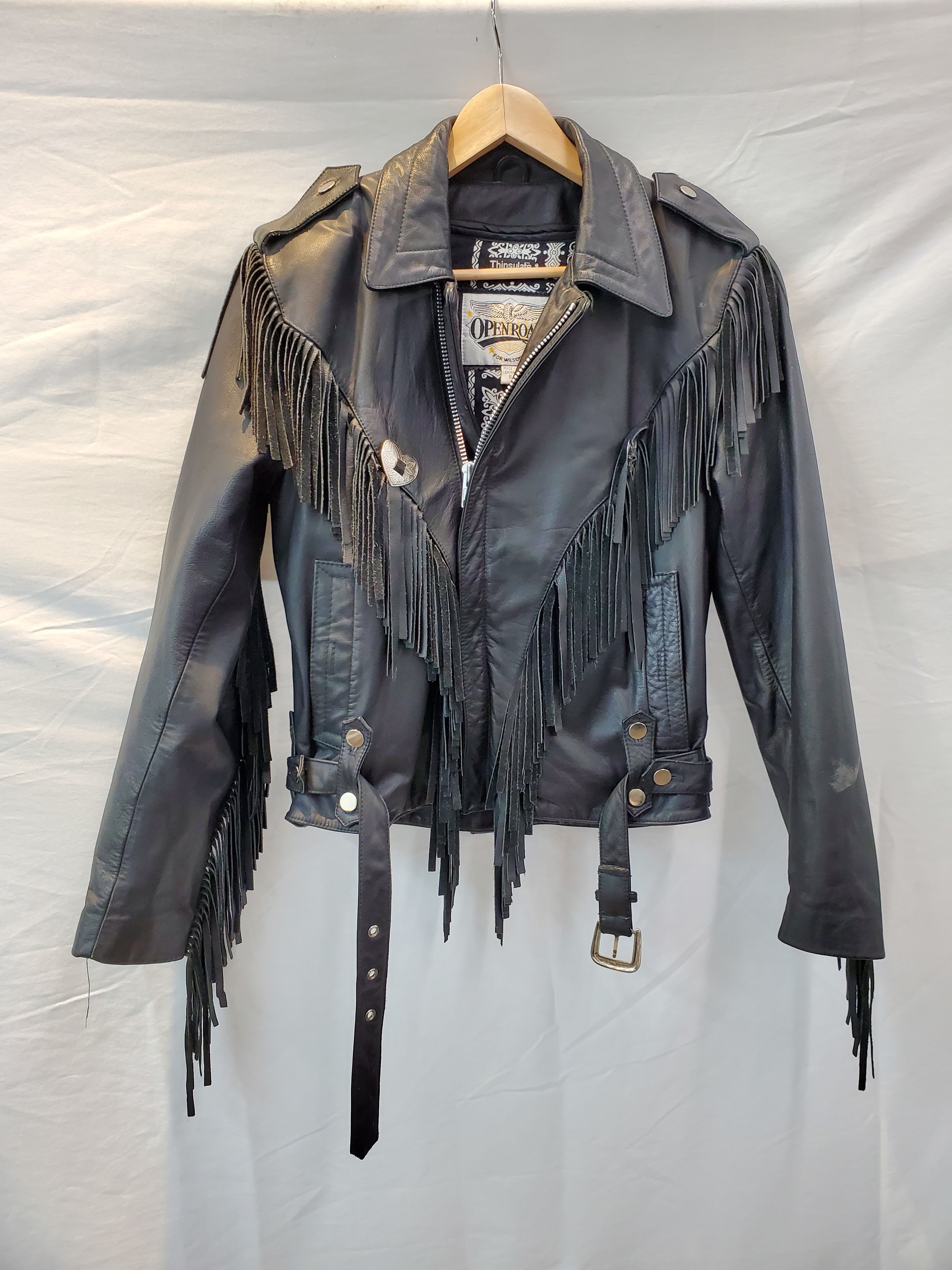 Buy the Open Road For Wilsons Leather Motorcycle Western Jacket