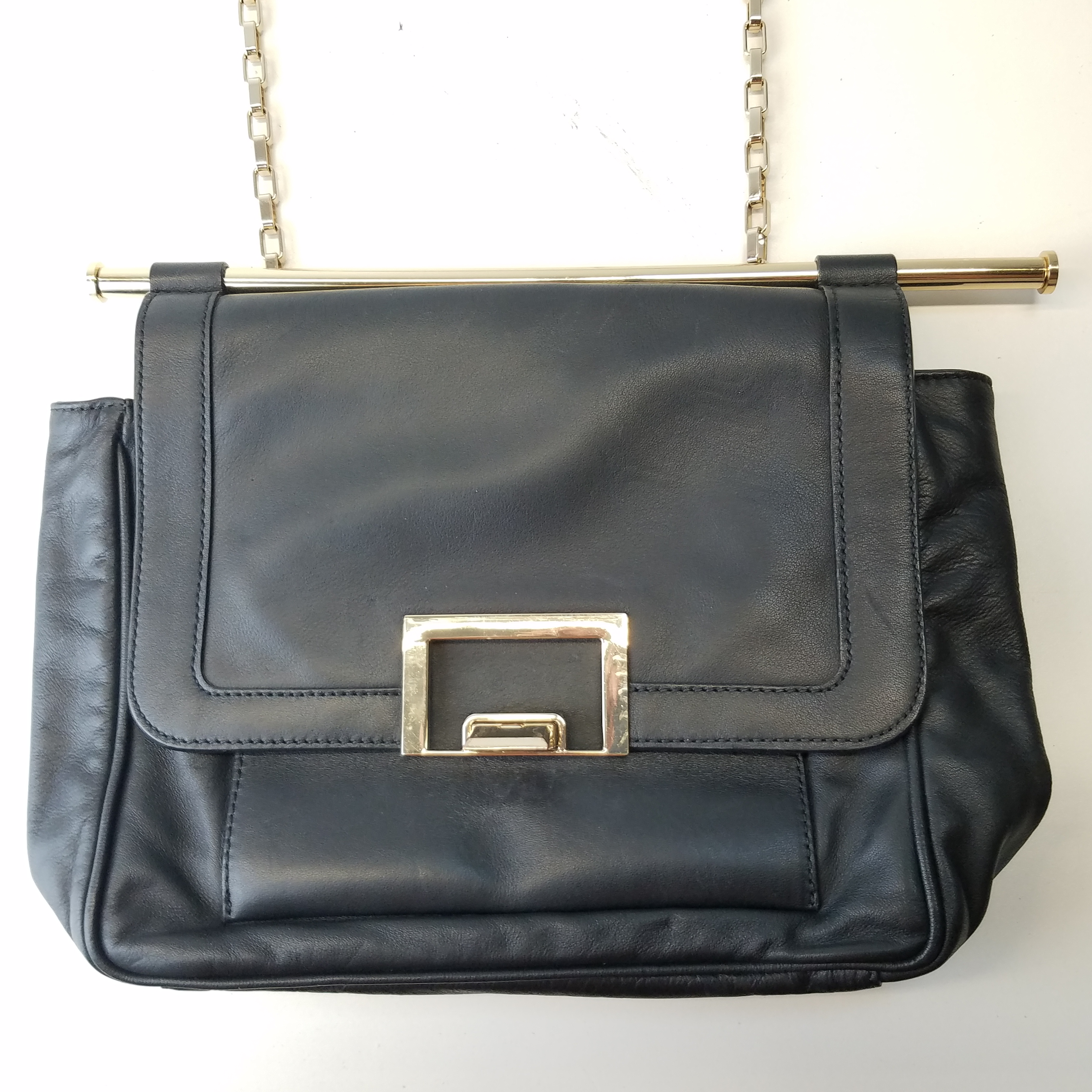 LC World Handbag - Charcoal Gray with Chunky Chain