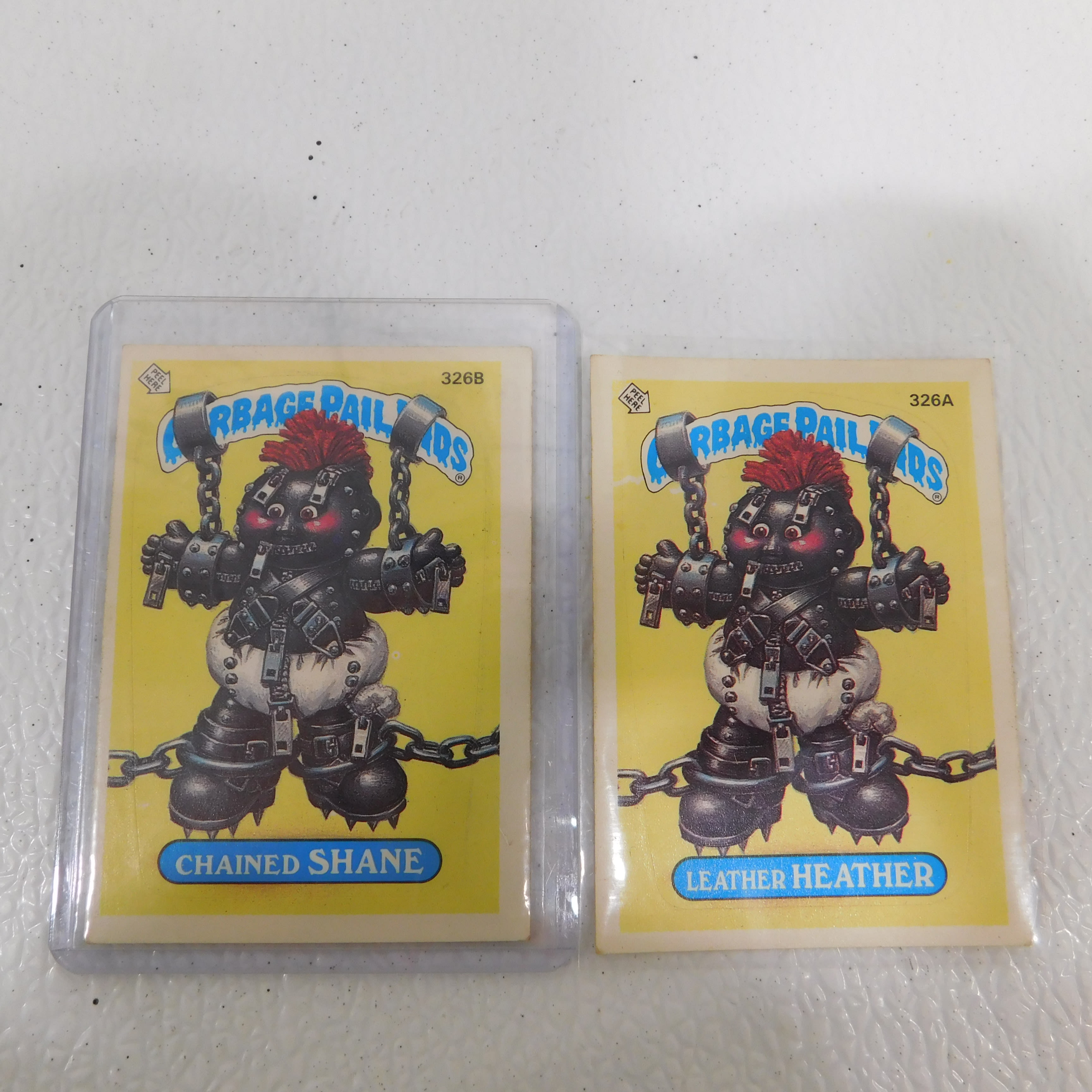 Buy the Garbage Pail Kids GPK Leather Heather 326A & Chained Shane 326B ...