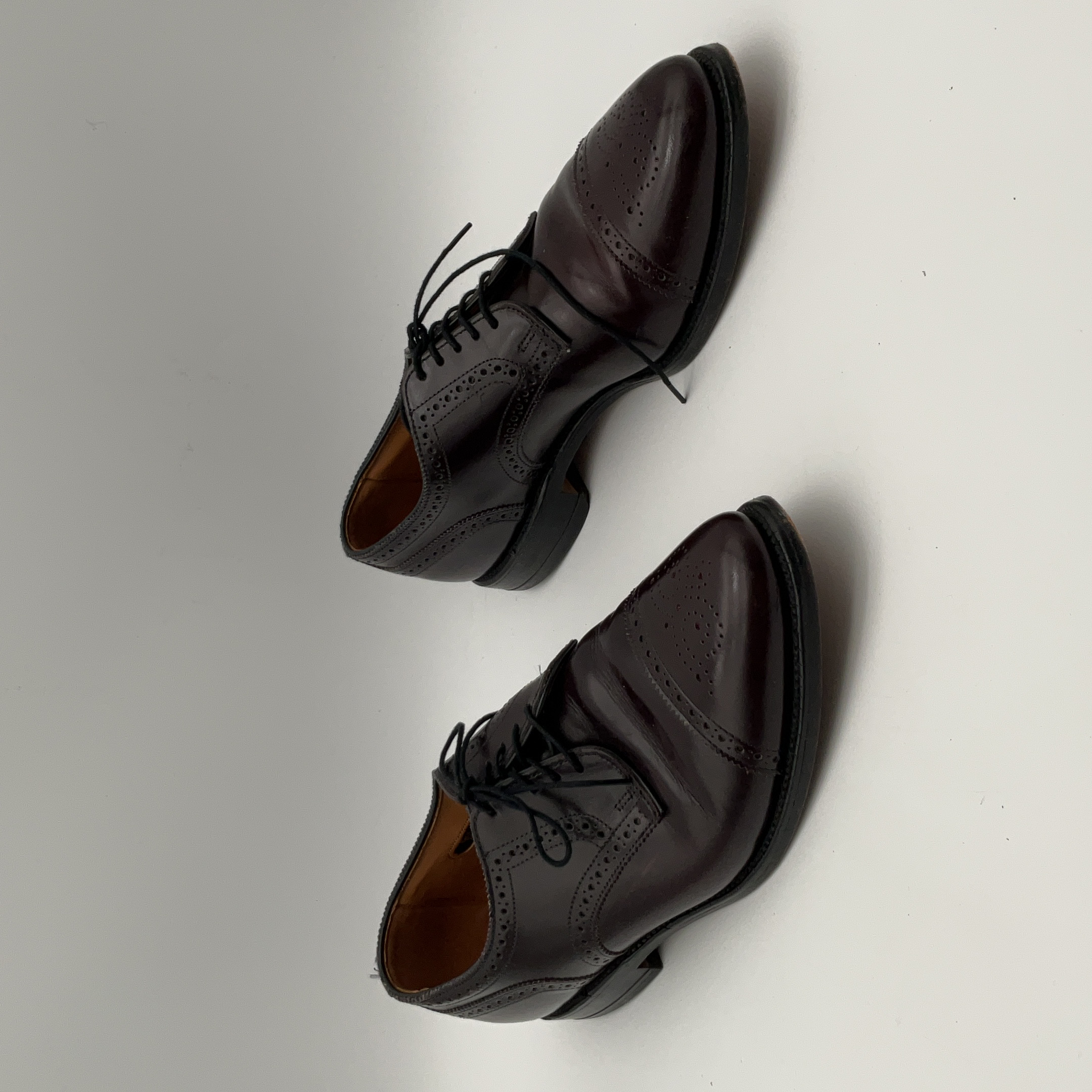 Buy the Mens Brown Leather Sanford Wingtip Cap Toe Derby Dress Shoes ...