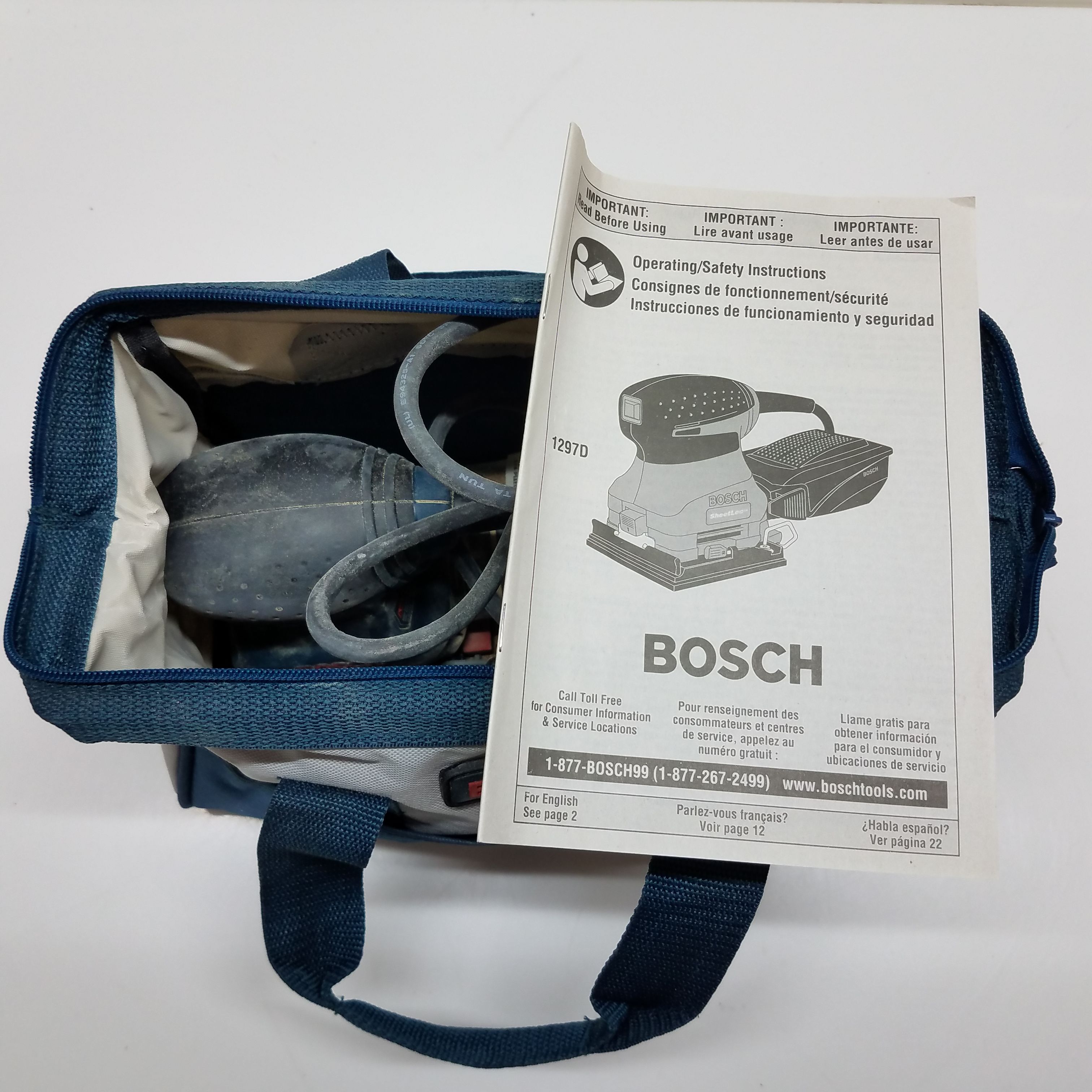 Buy Bosch 1297D 1 4 Sheet Orbital Finish Sander in carrying case for USD 23.99 GoodwillFinds