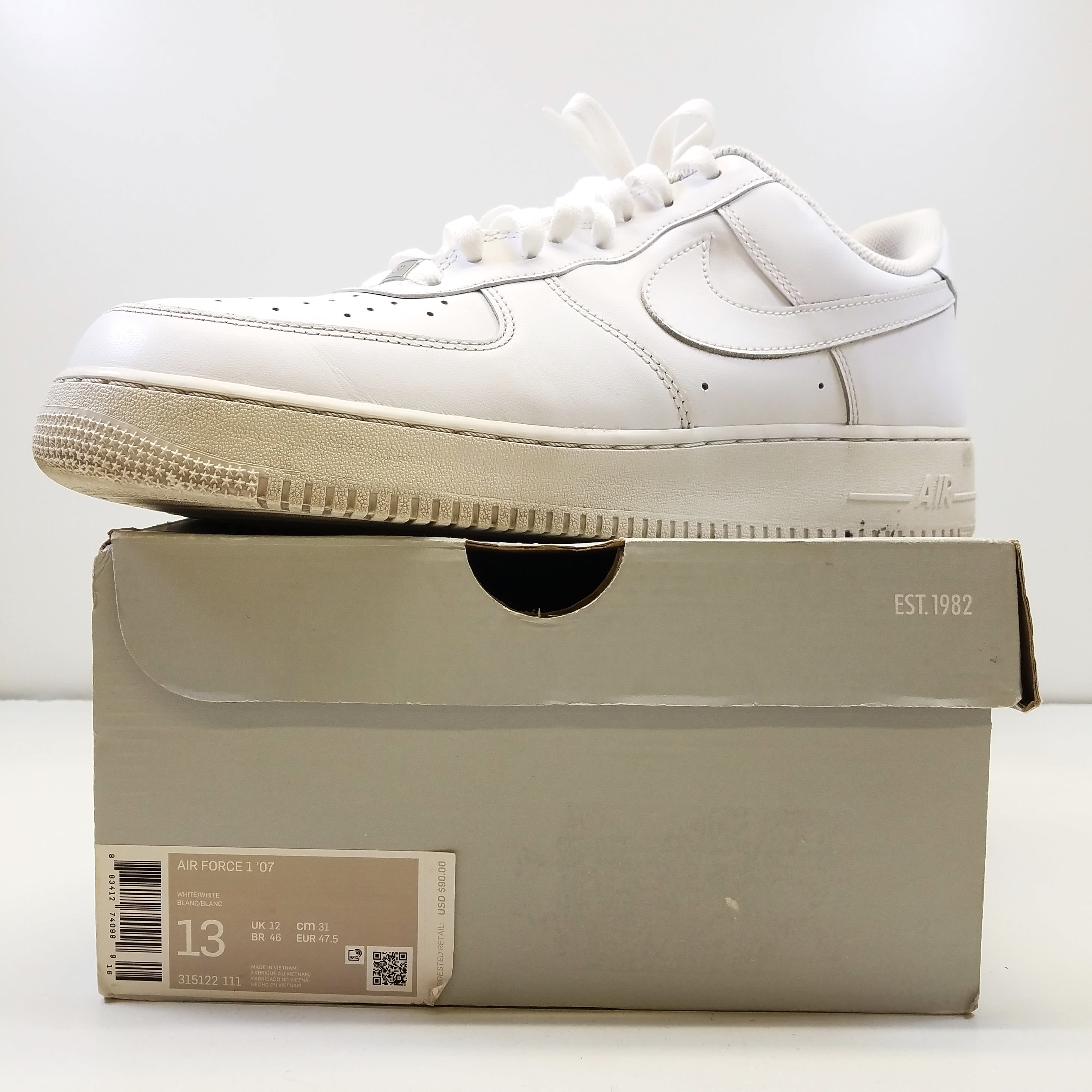 Buy Nike Air Force 1 07 Sneakers White 13 for USD 29.70 | GoodwillFinds