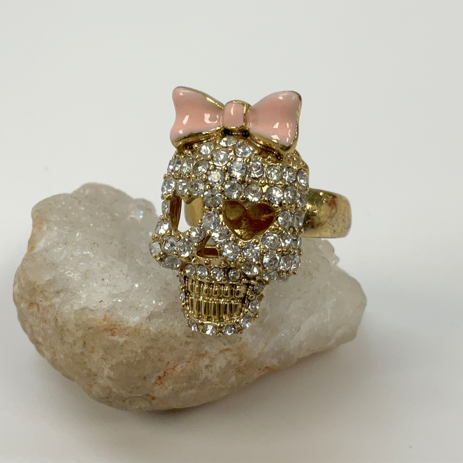 New BETSEY JOHNSON SKULL AND FLOWERS leather cuff BRACELET