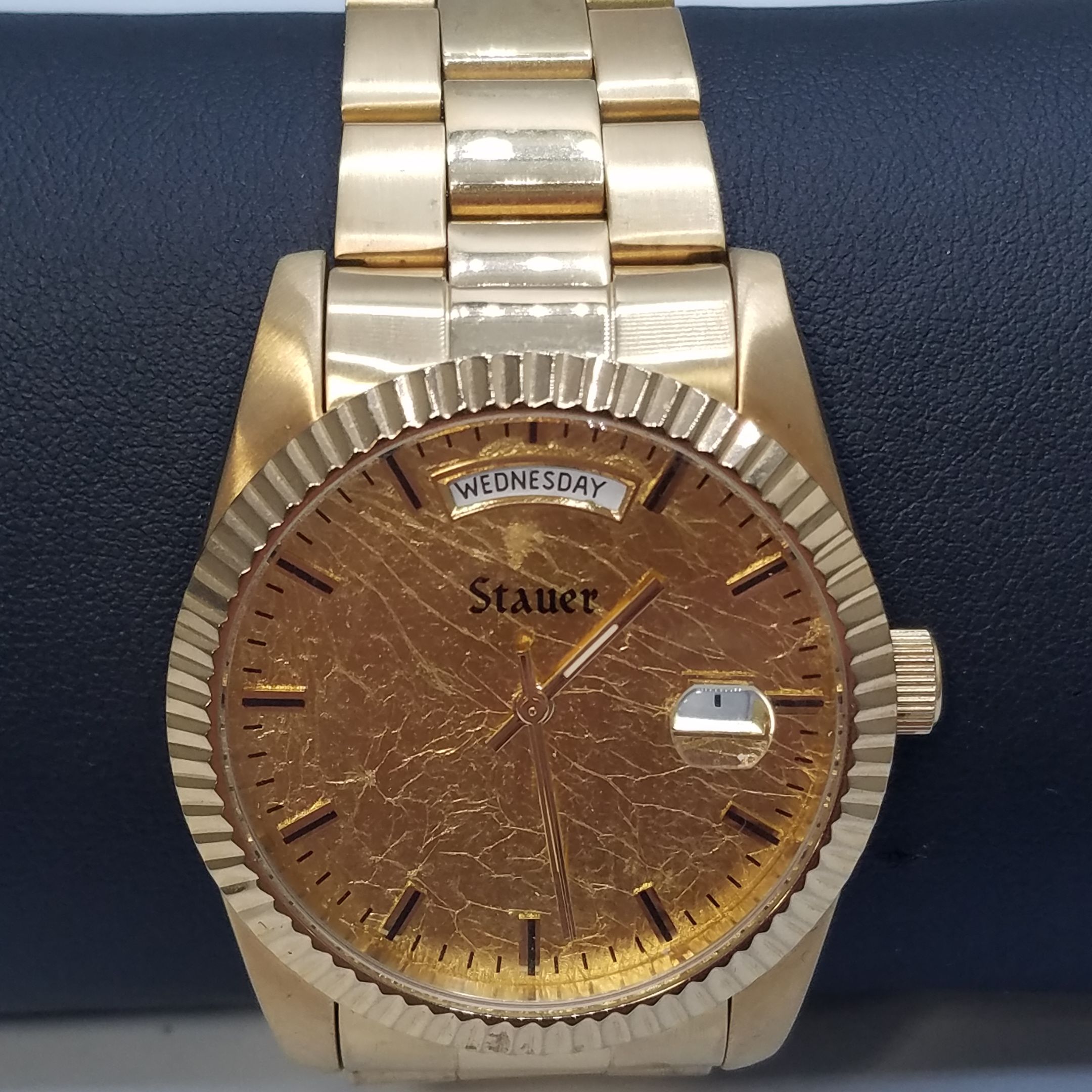 Buy the Stauer 24867 999.9 Gold Foil Dial 40mm Quartz Analog