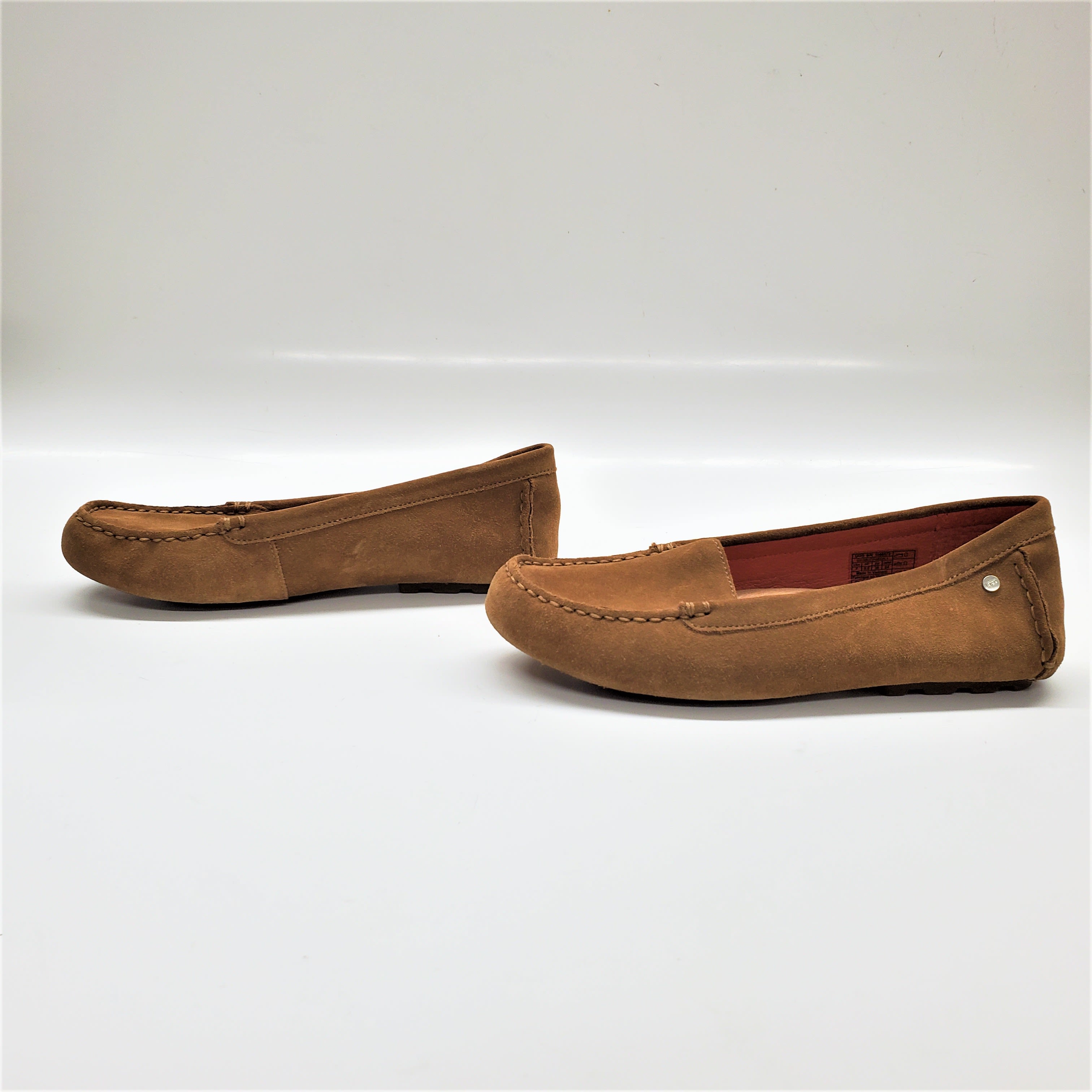Buy the Ugg Milana Loafers Shoes in Brown/Chestnut Suede Leather