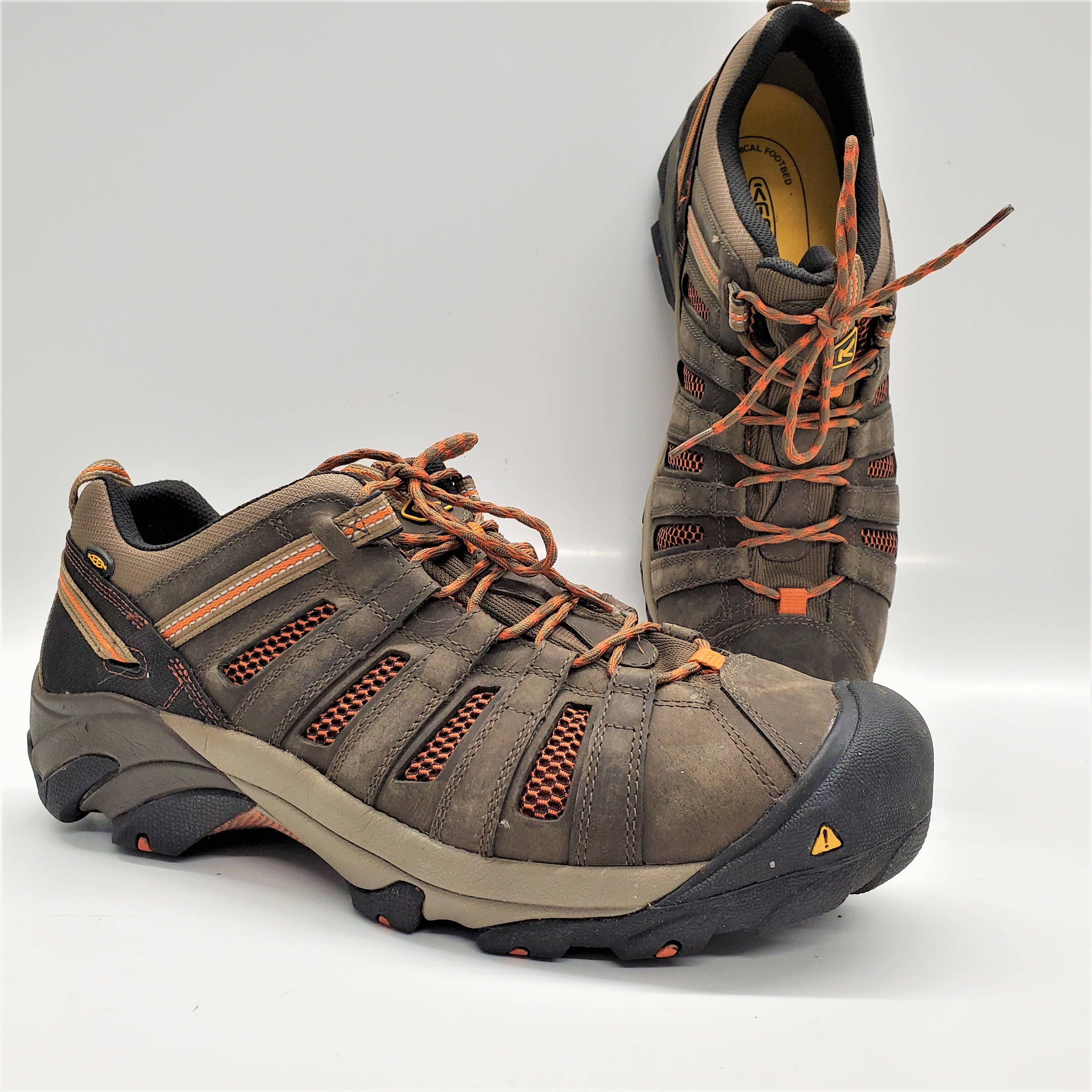 Buy Keen Utility Flint Low EH Steel Toe Oil Resistant Hiker Work Shoes Shitake Rust Men s Size 15 for USD 89.99 GoodwillFinds