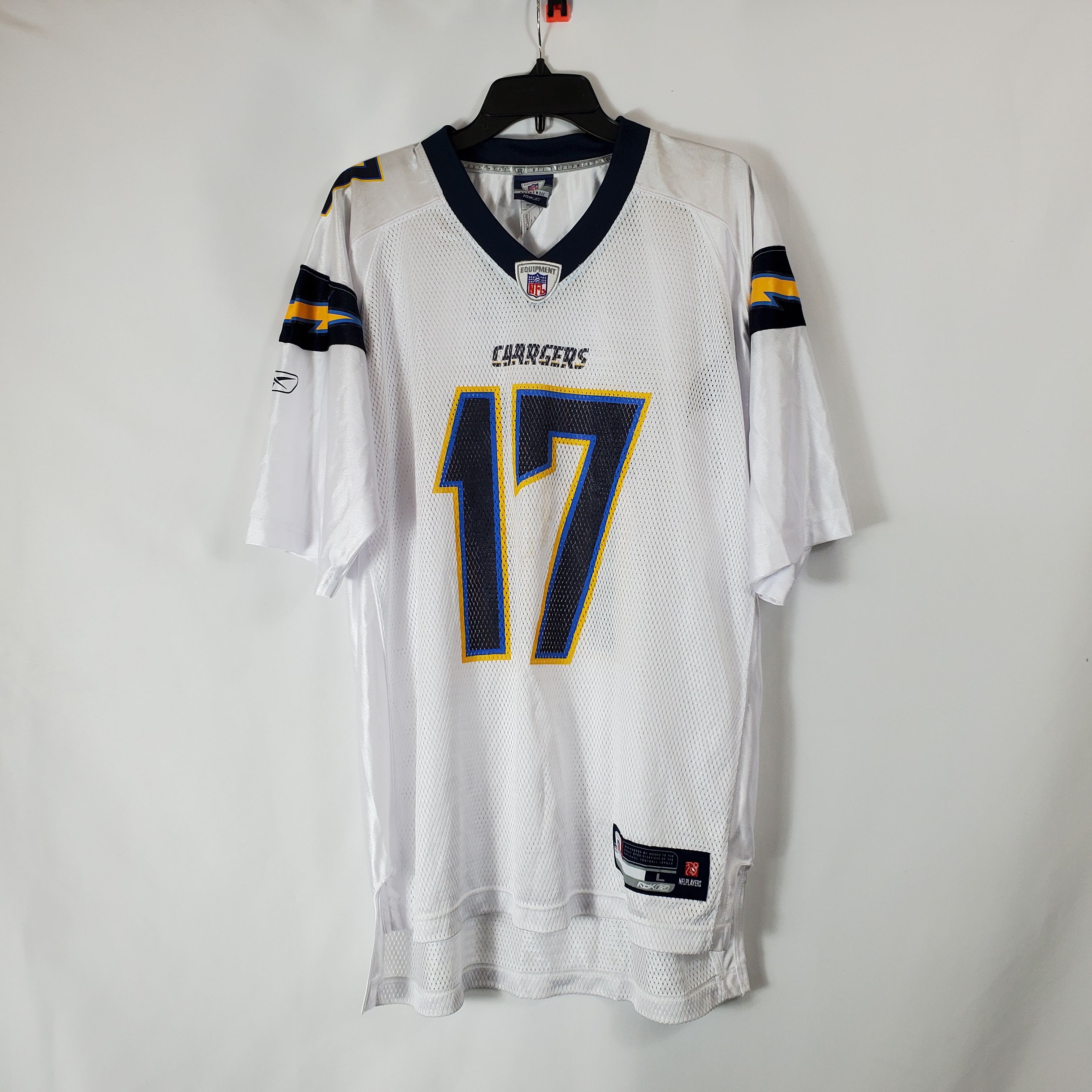 Reebok San Diego Chargers White Throwback Game Jersey for Sale in